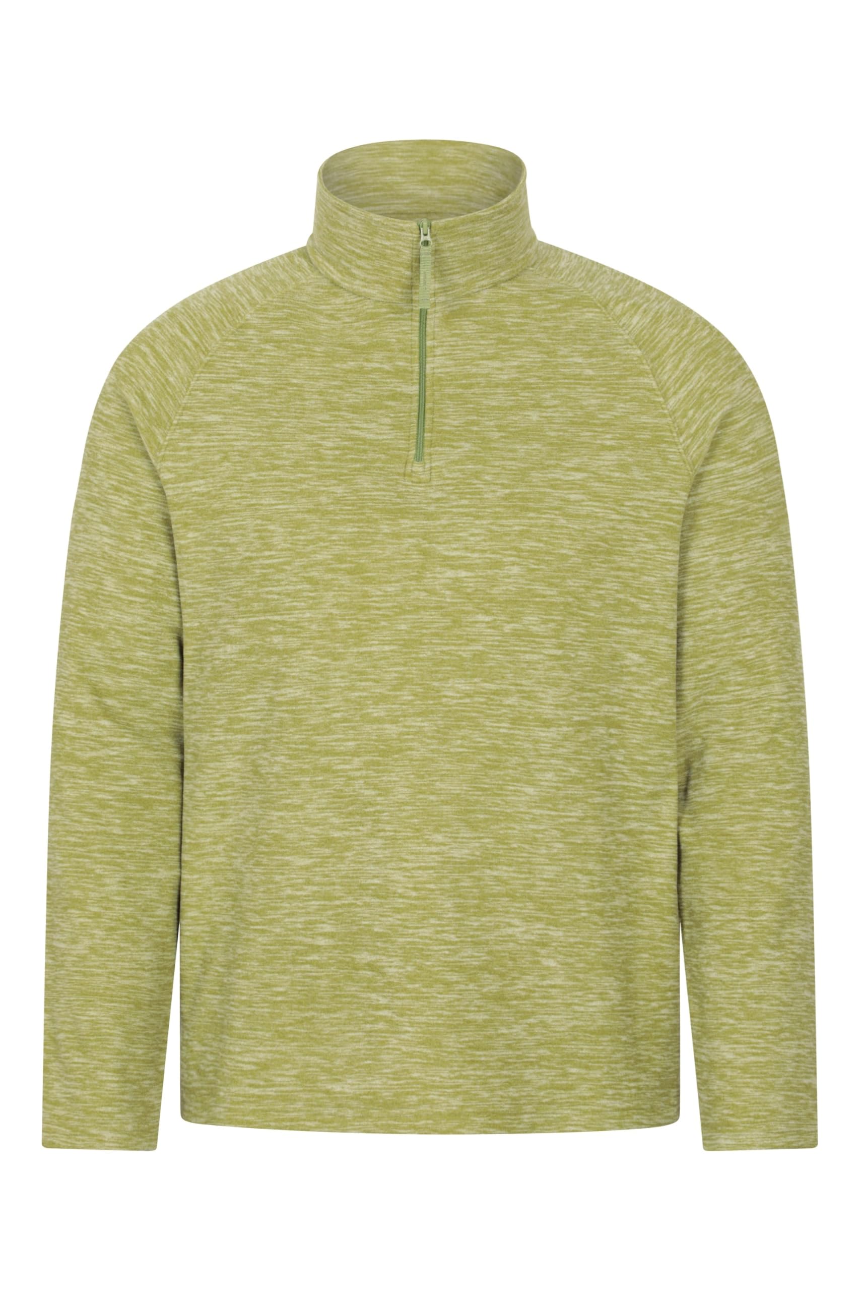 Mountain Warehouse Men's Pale Green Snowdon Micro Fleece Top - Breathable Antipill, Half Zip Collar Sweater, Quick Drying Smooth Pullover - For Spring Summer & Outdoors 4XL