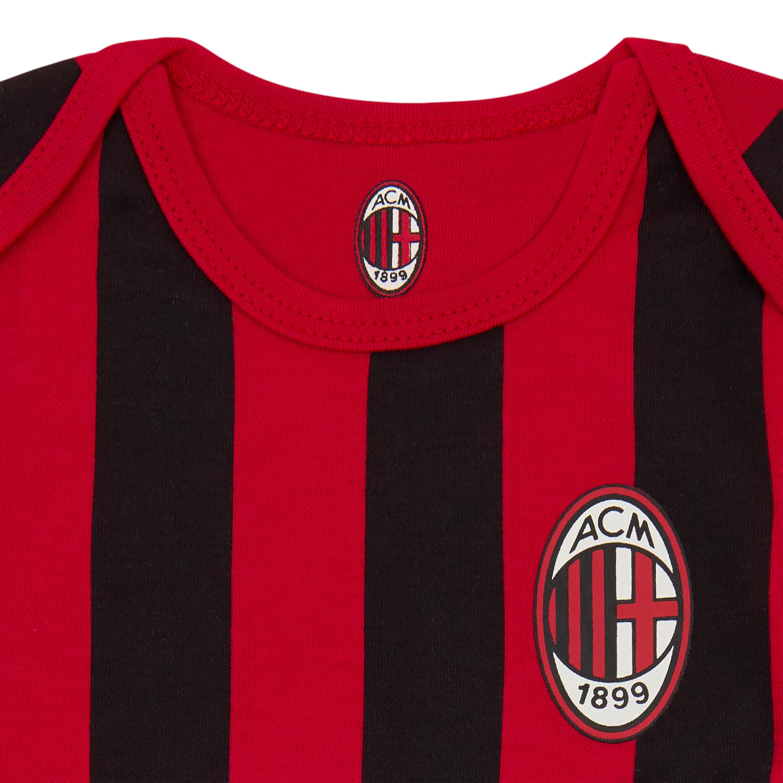 A.C. Milan Body Mezza Manica Canotta per bambino e neonato Unisex - Bimbi 0-24 (Pacco da 1)