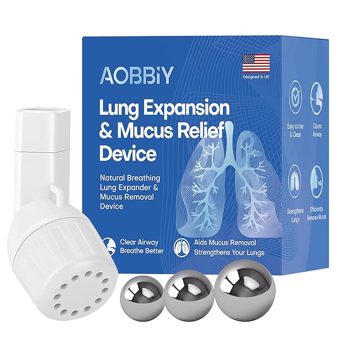 Buy Aobbiy Lung Expansion, Mucus Relief Device, HandHeld Breathing