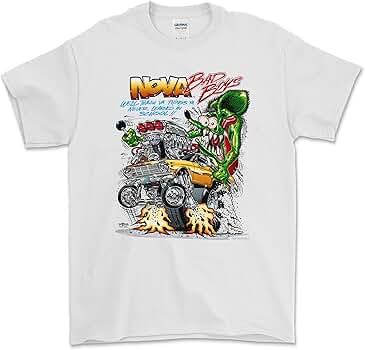 Amazon.com: Rat Fink Bad Boys (Medium) White : Clothing