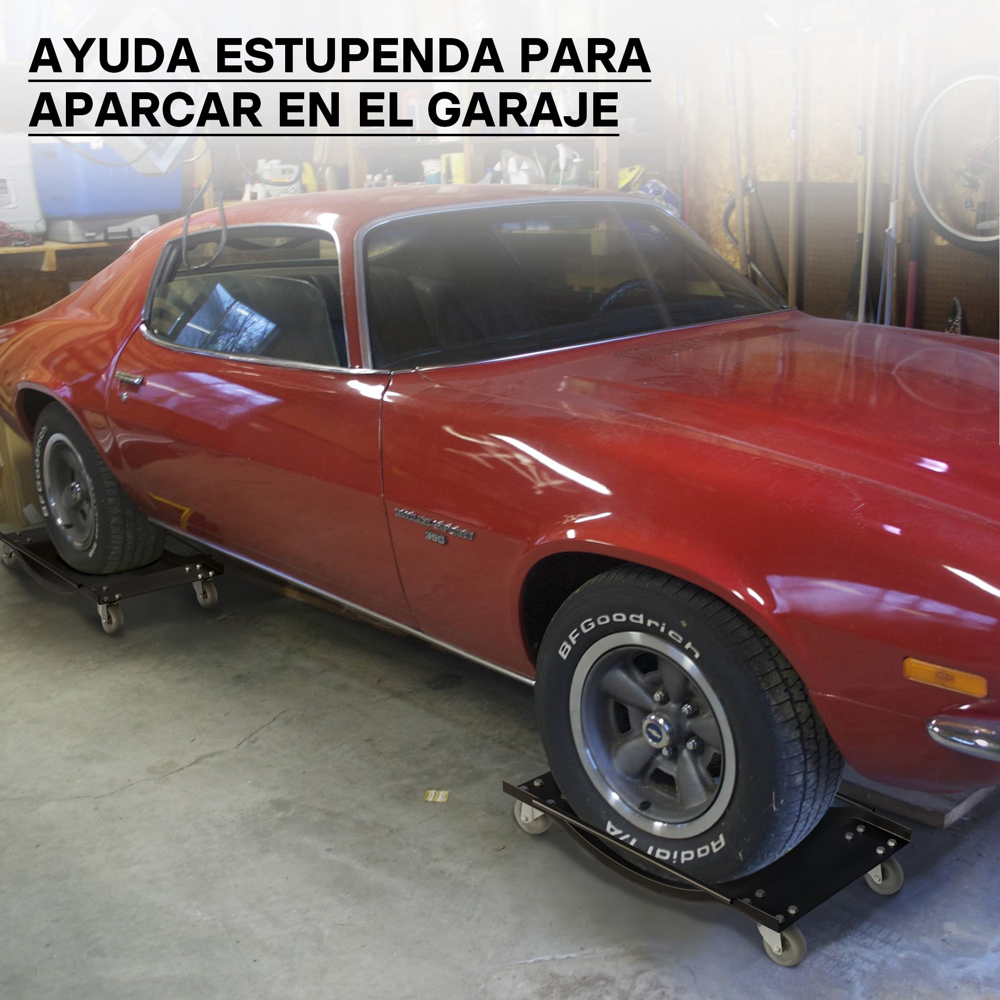 Peana ruedas Ayuda maniobras vehículos Set 2 unidades Ruedas mover coche Taller Garaje Ayuda aparcar 900 kg/par