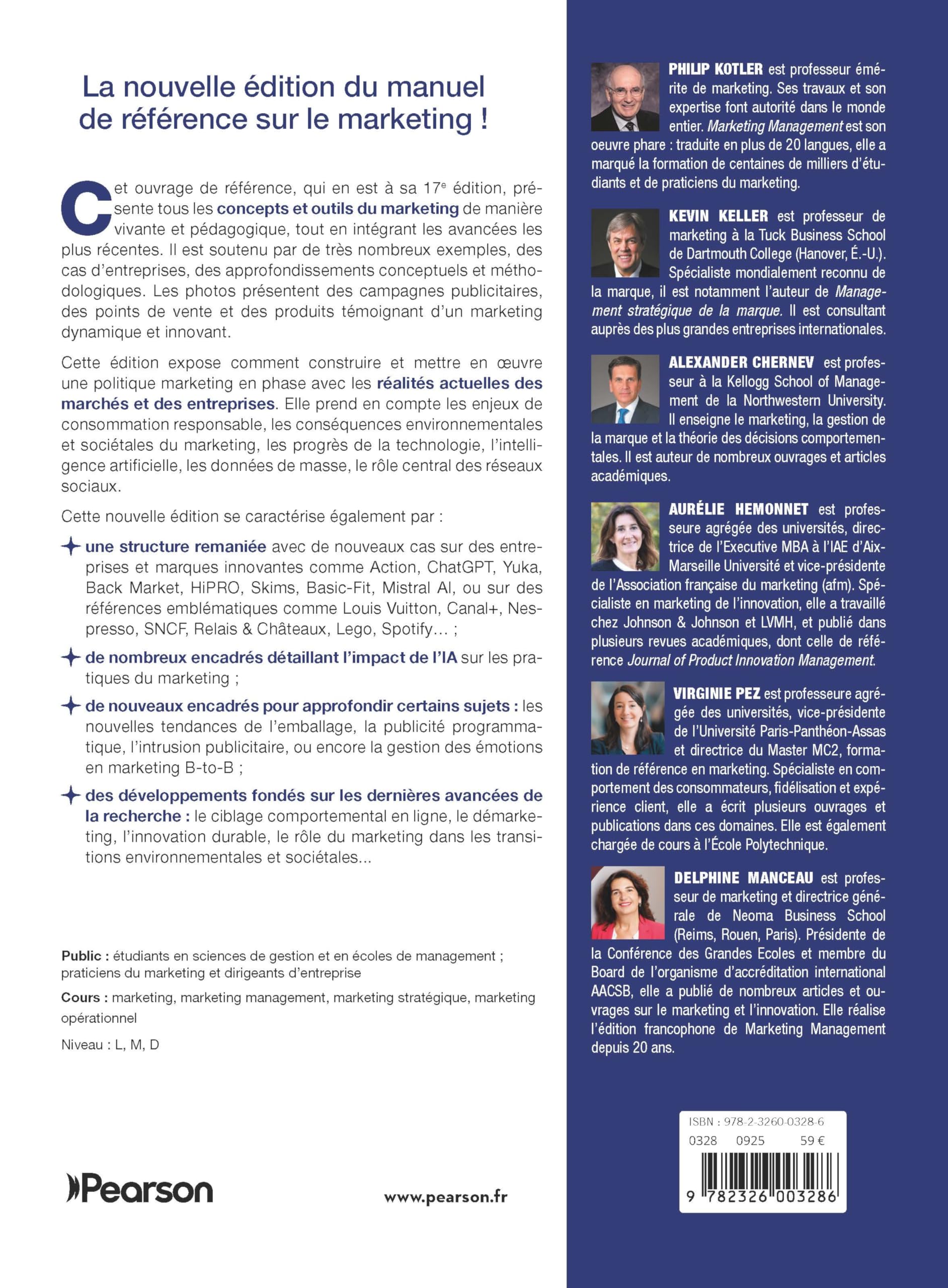 Marketing Management - 17e édition: À jour sur l'IA et la responsabilité sociétale de l'entreprise