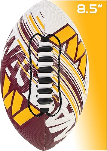 Miniatura 6 de Franklin Sports NFL - Balones de fútbol americano juveniles para todos los equipos de la NFL, juegos de fútbol infantil de 8.5 pulgadas + bomba de