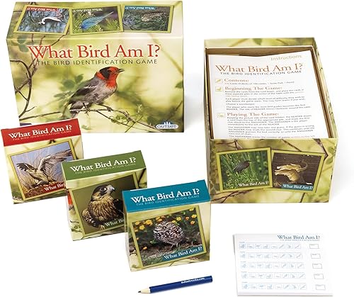 Outset Media What Bird Am I? – El juego de identificación de aves – Contiene 300 cartas para 2 o más jugadores a partir de 14 años