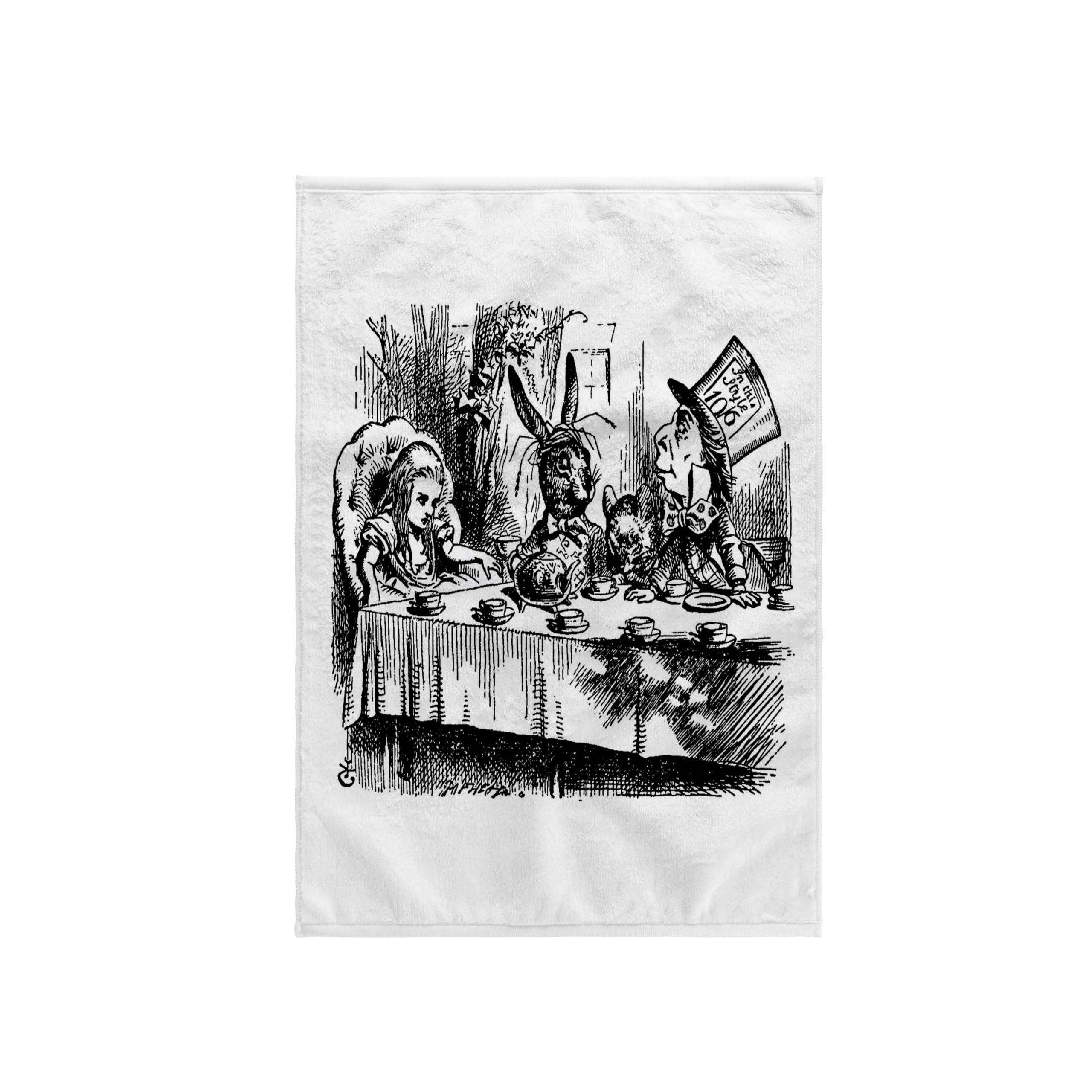 3dRose Mad Hatter Tea Party Illustration by John Tenniel/Alice in Wonderland Towel, Multi-Colour, 15 x 22-Inch