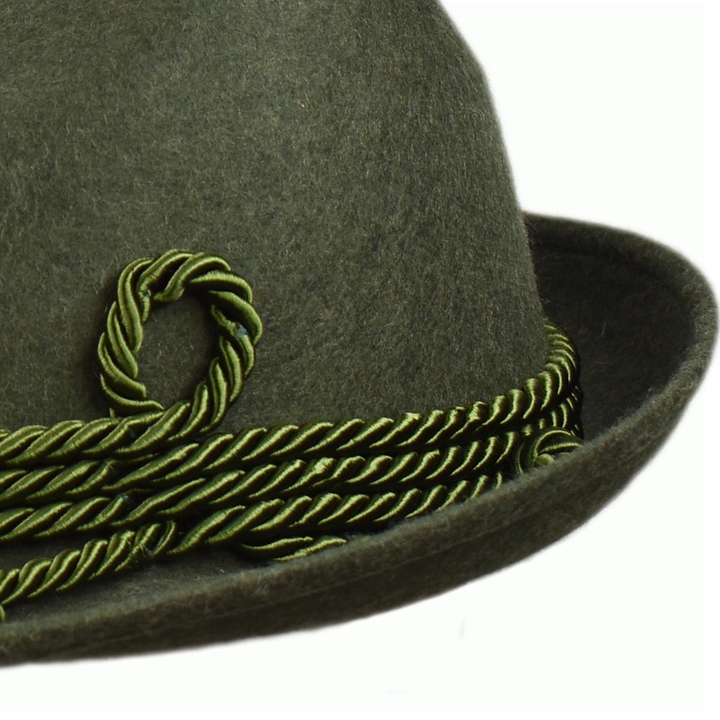 Melegari Cappello Tirolese da Montagna | Dreispitz Innsbruck | Cappello da Pastore | Contadino e Cacciatore | Loden Hut | Cappello Tradizionale