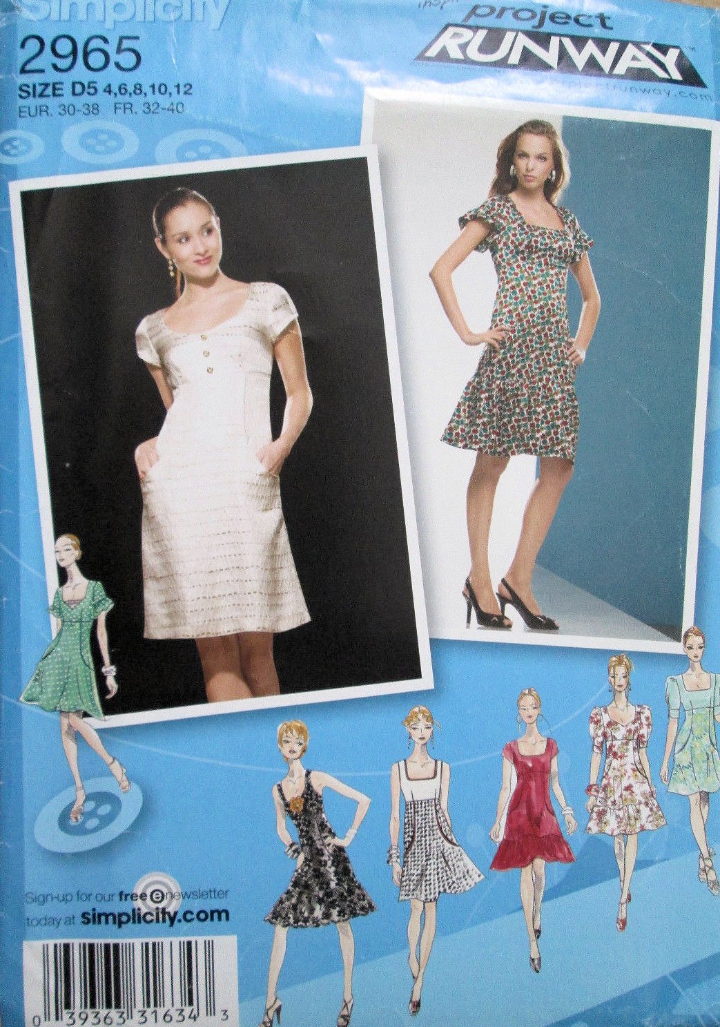 project runway dress patterns Amazon.com: Simplicity 2965 Party Dress Sewing Pattern Project Runway  Misses Size 4-6-8-10-12 : Arts, Crafts & Sewing