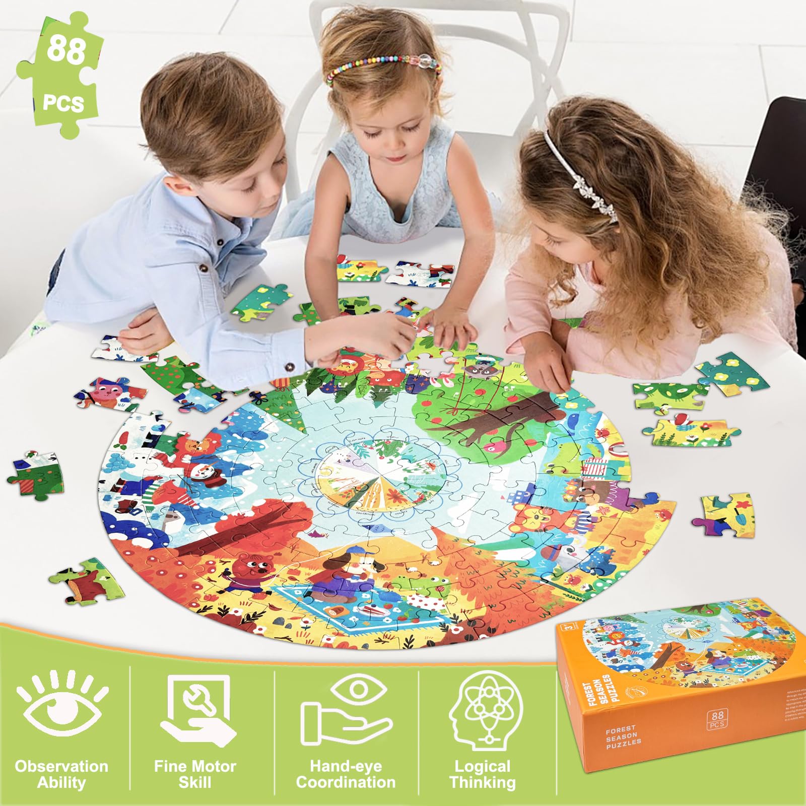 Crocodile Creek 50-delige puzzel - leuke tafel- of vloerpuzzels voor kinderen van 4-6 jaar en ouder - inclusief zware gevormde doos voor opslag - kippenhok - 35,5 cm x 45,7 cm afgewerkt