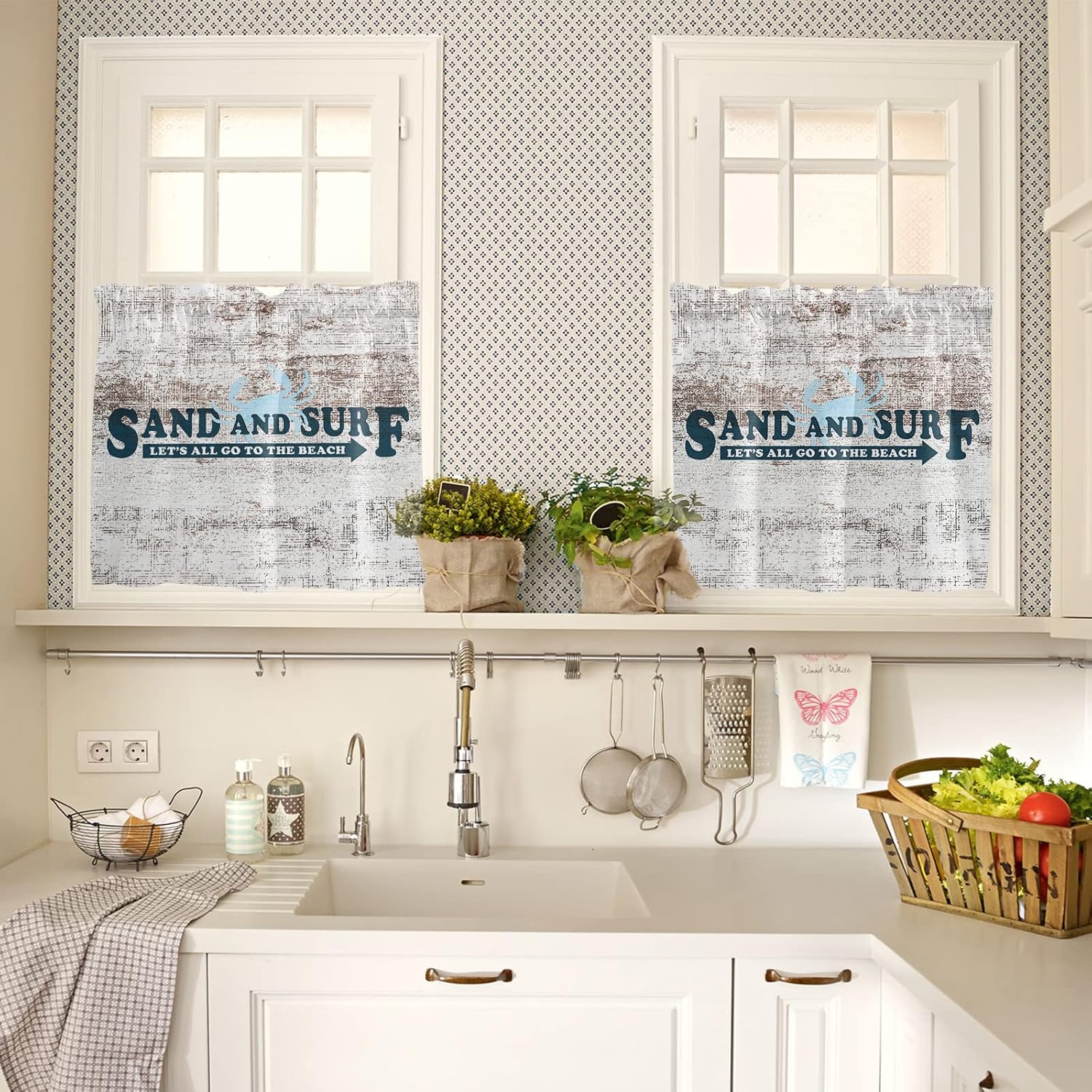 Valances for Windows Ocean Themed Coastal Beach House