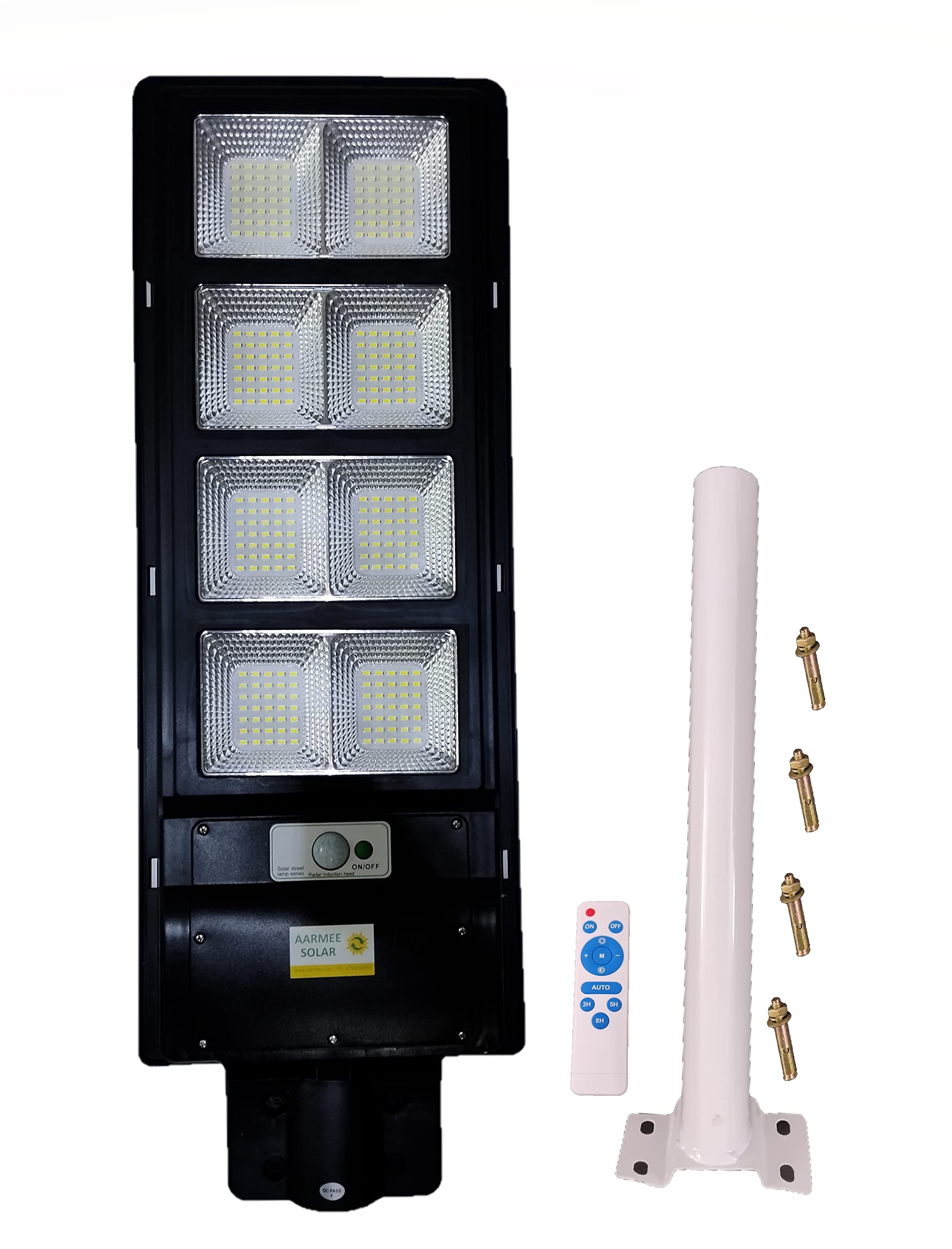 Aarmee Solar Street Light 120 Watt Led Lens Chips with 25 watt Brightness All in One Automatic with Motion Sensor and IP65 Waterproof for Outdoor Use - Black(Plastic) (B095CN387W) Amazon Price History, Amazon Price Tracker