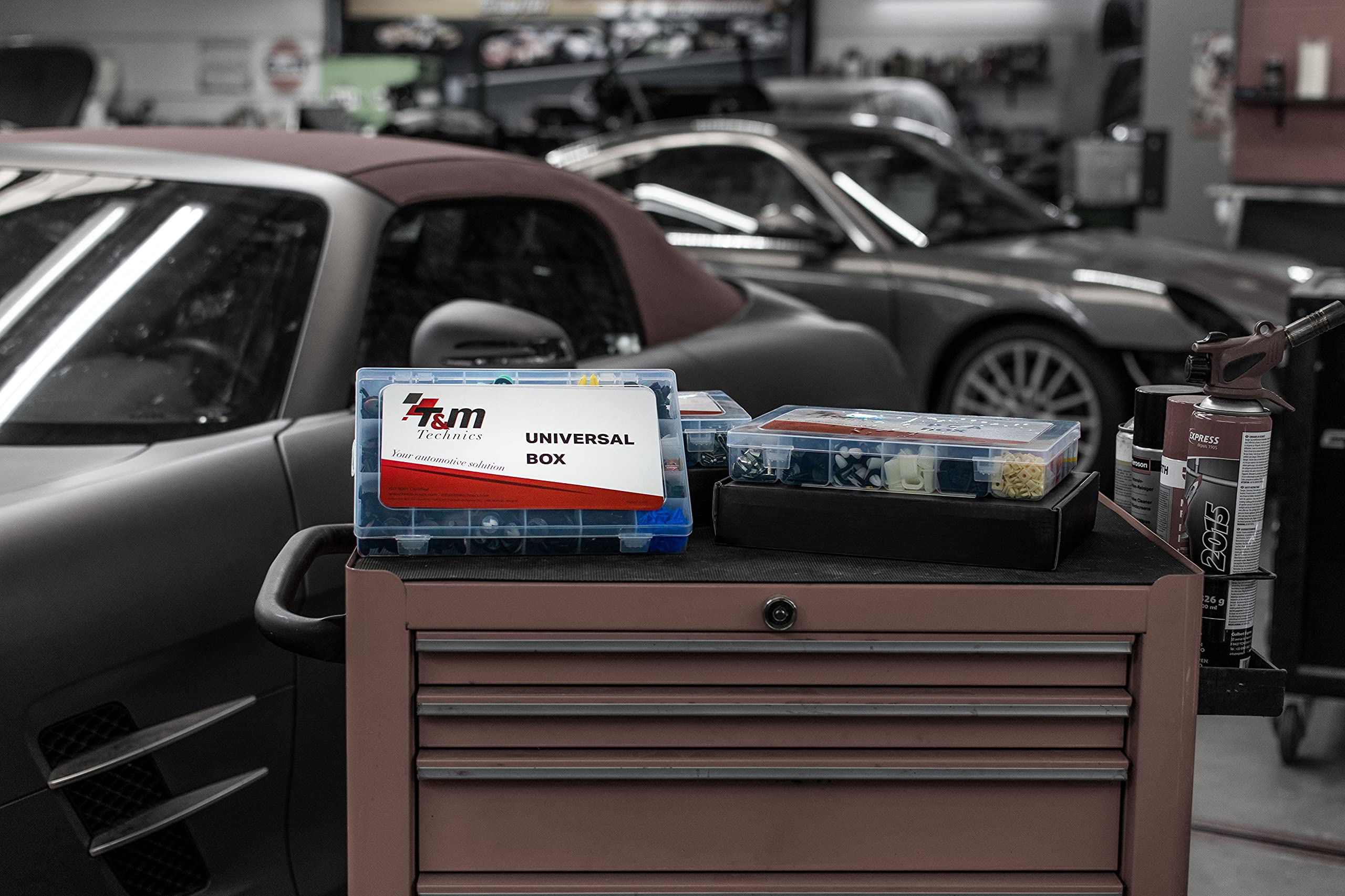 T&M TECHNICS® Set Completo di Clip di Montaggio in Plastica per Auto - Confezione da 457 Rivetti, Clip e Fissaggi Universali per Veicoli - Carrozzeria e Accessori Auto