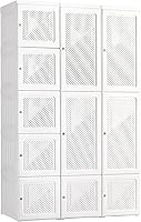 Vista 1 de HOMCOM Armario portátil, organizador plegable de almacenamiento de ropa con 8 compartimentos de cubos, 2 varillas para colgar, 11 puertas