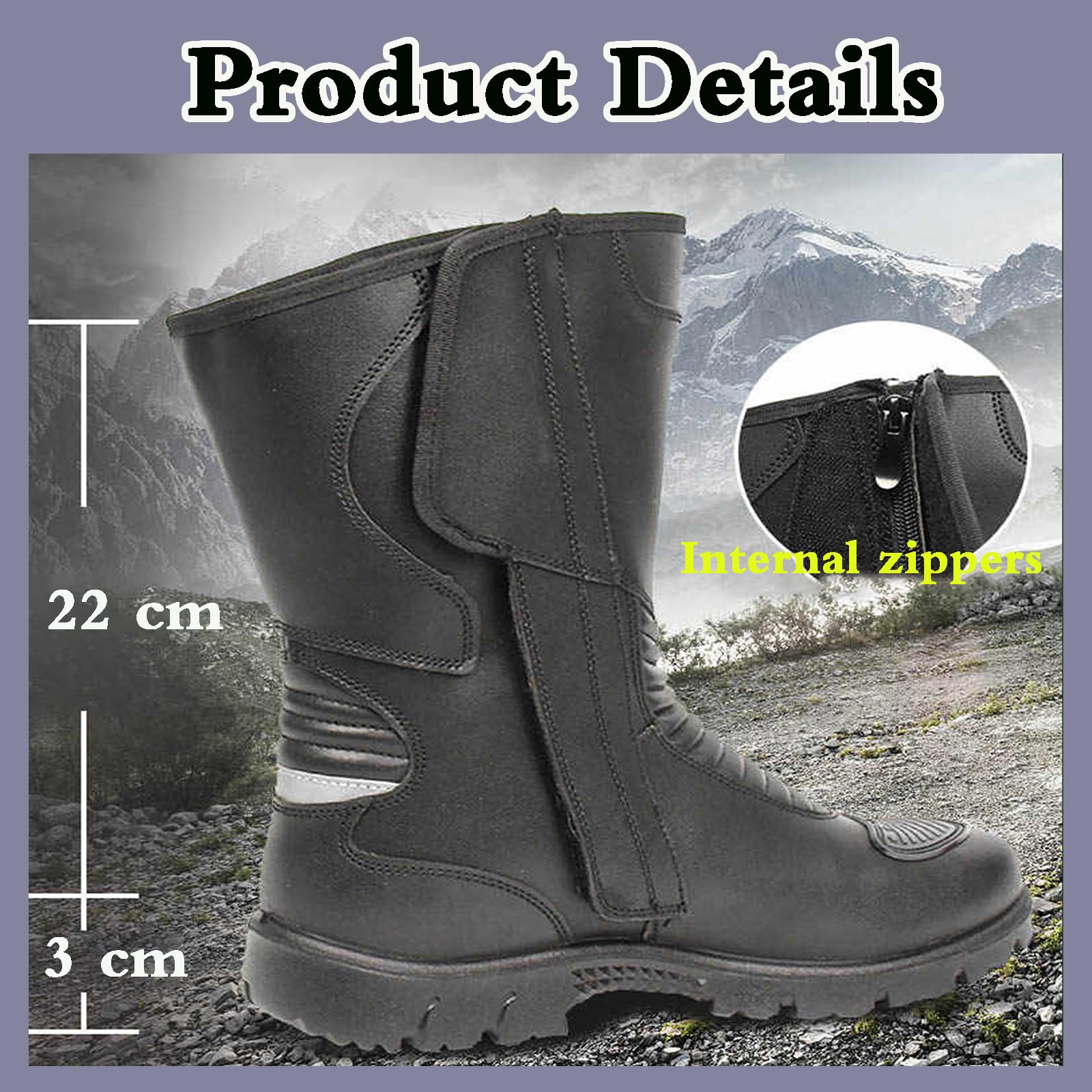 Scarpe Casual Antiscivolo da Moto,Stivali da Moto Uomo,Scarpe da Moto da Strada,Stivali da Moto,Traspirante,Impermeabile,Antiscivolo,per la Moto,l'escursionismo,Il Lavoro o Il Libero