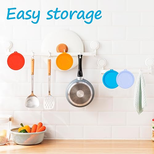 Miniatura 6 de Tapas de repuesto de silicona para 1 taza, tapa de almacenamiento para cuencos de vidrio Pyrex 7202-PC (recipiente no incluido), paquete de 8