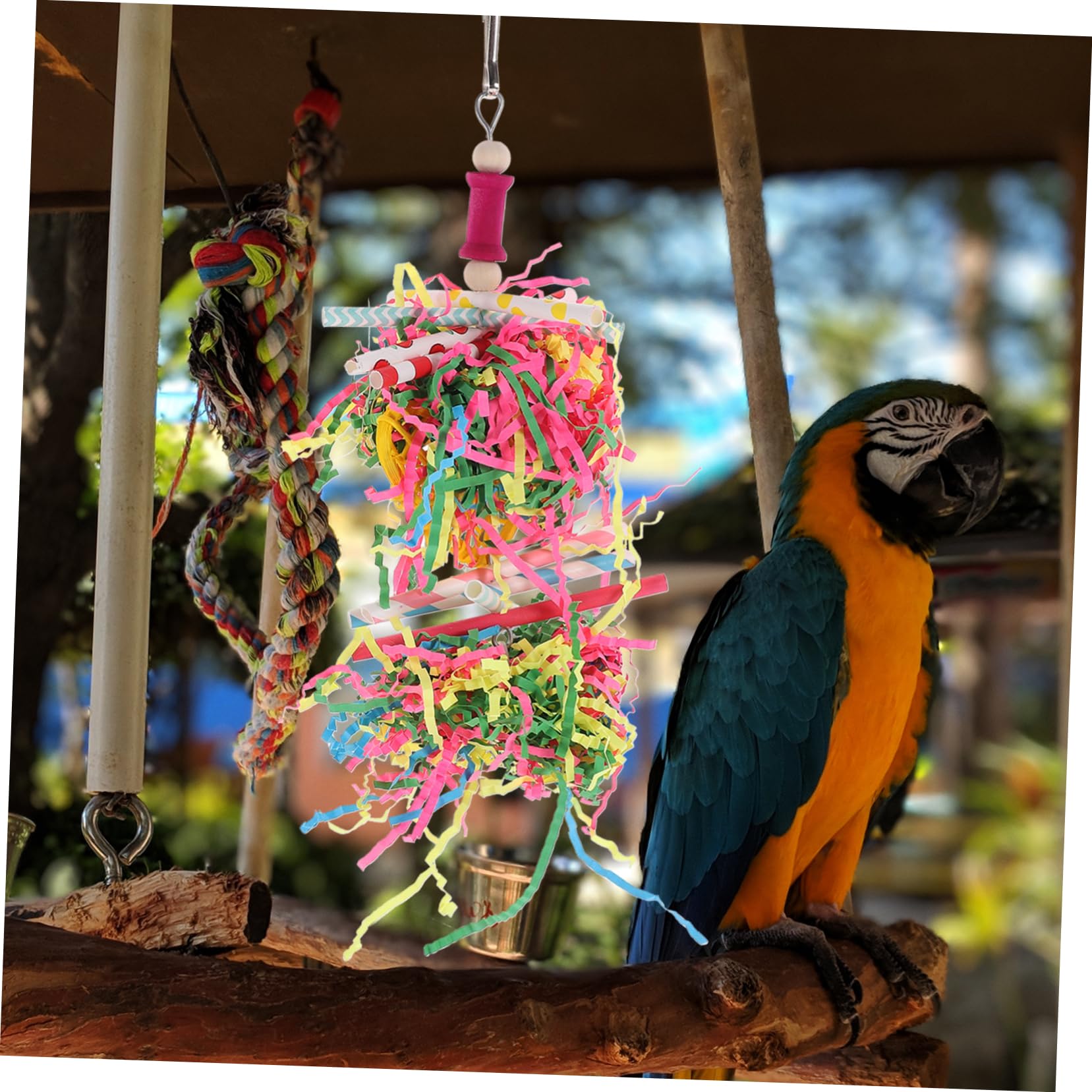 minkissy 12 Pcs parrot chew toy bird shredding toys conure toys bird cages for cockatiels pet toy bird shredder toys macaw cage sittich toys bird toys for parrots wooden toy set king