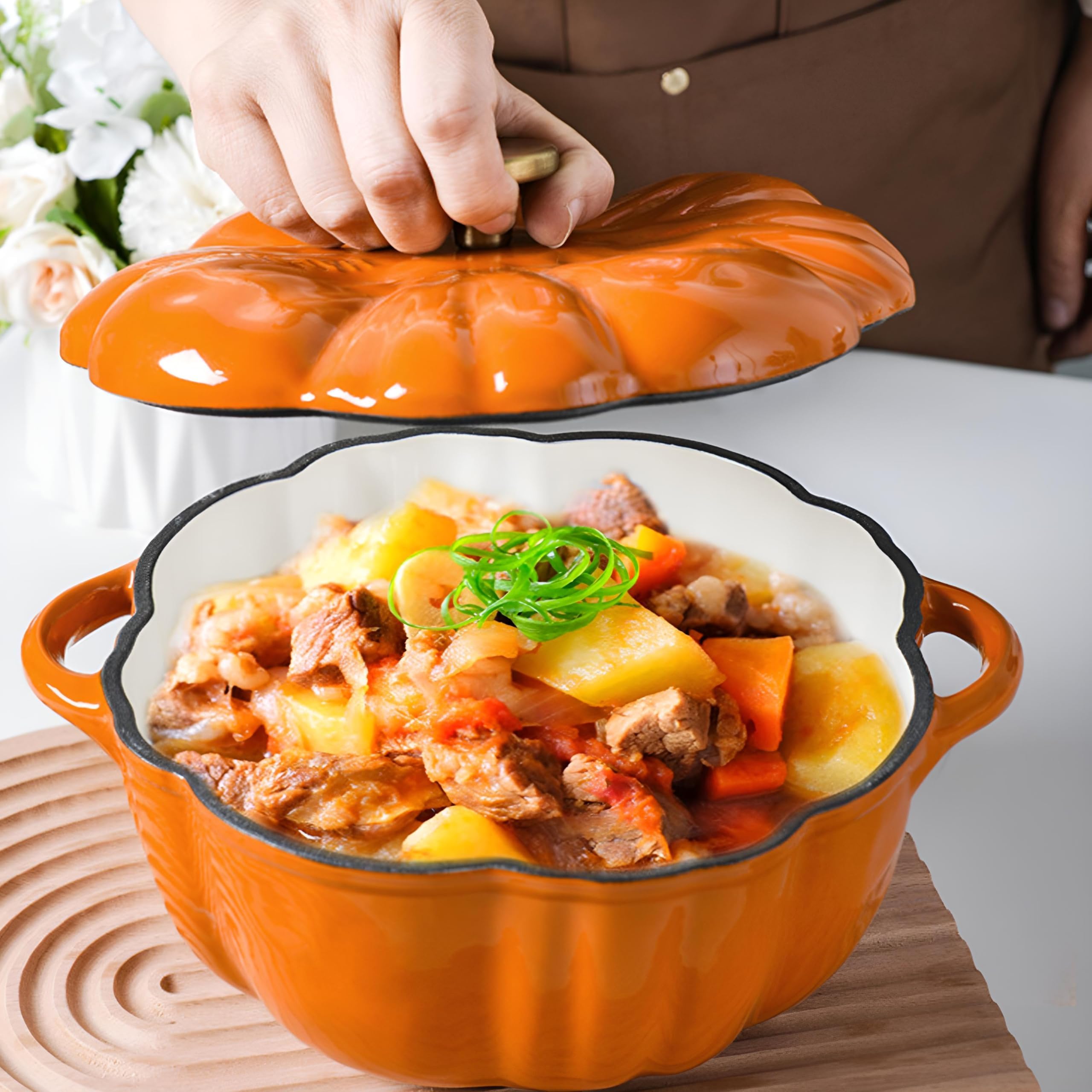 Cocotte En Fonte émaillée Orange Avec Couvercle VON-ROLL 753 | Kaufen