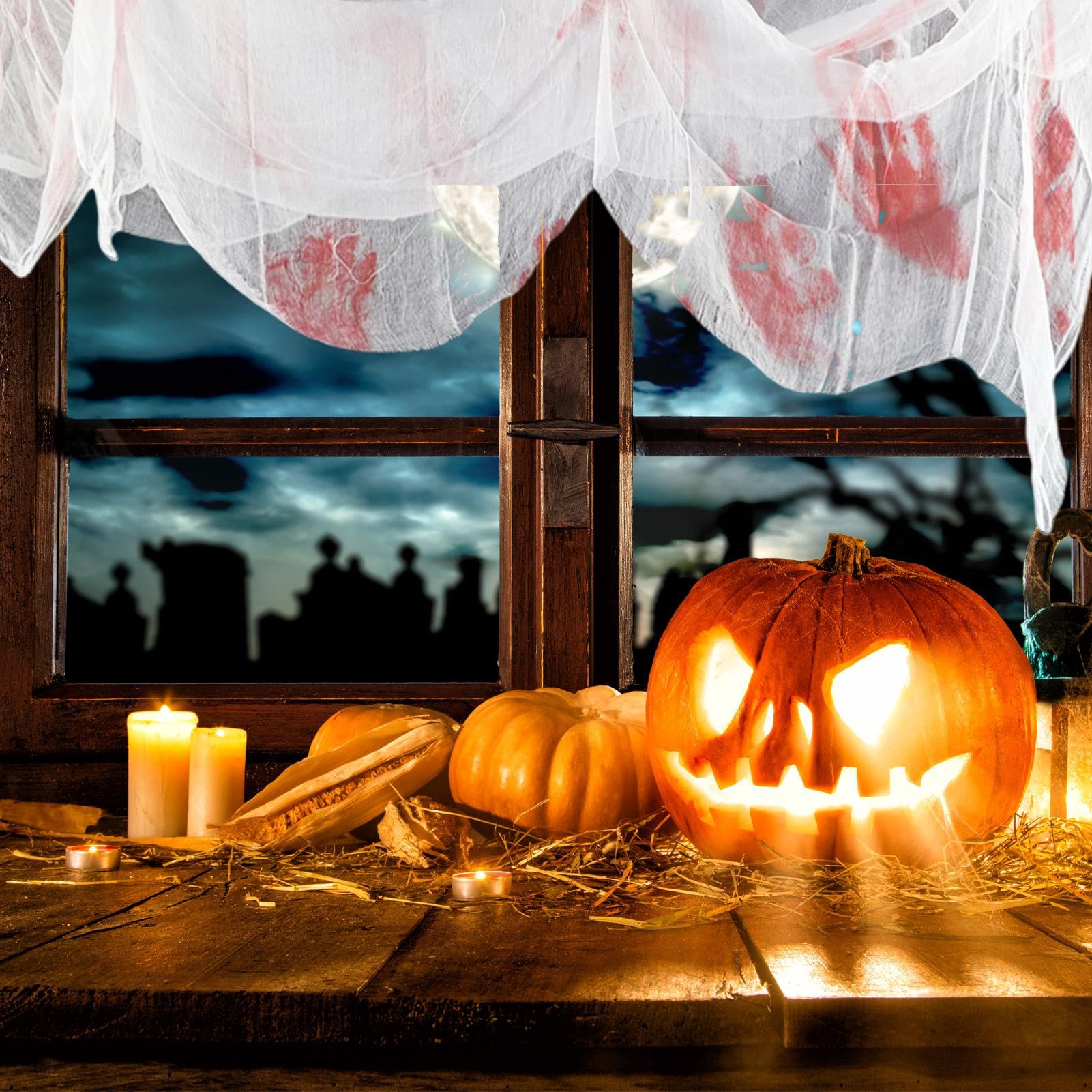 Amazon.co.jp: ブラッディクロス | ブラッドレッドハロウィンガーゼ