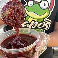 Vista 6 de Sapo's Miches Chamoy Rim Rimming Pasta salsa de caramelo para bebidas, Micheladas, fruta, 8 onzas (fresa)