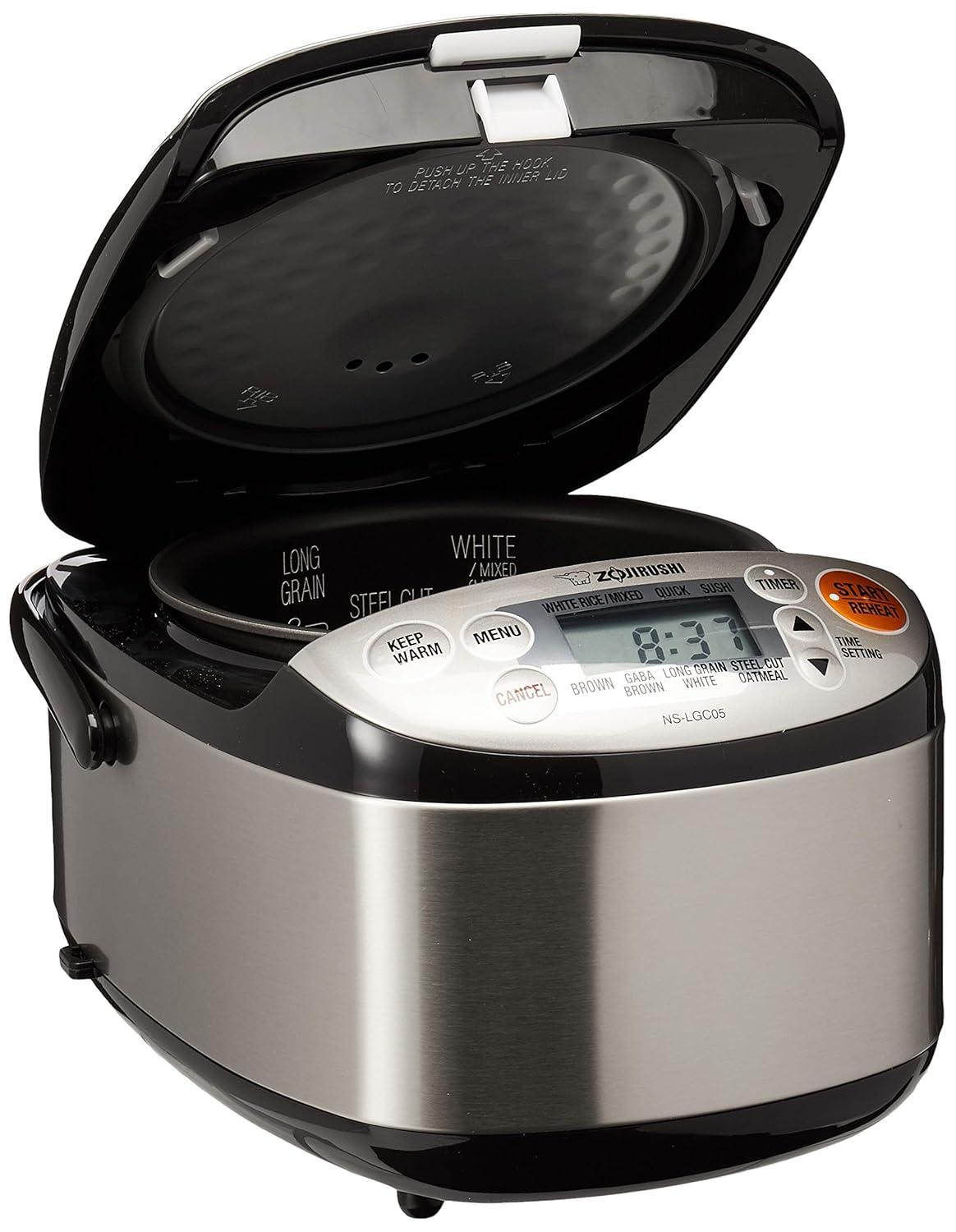 COMFEE' 2QT Multi Cooker Bundle with Zojirushi 3-Cup Rice Cooker, Stainless Steel