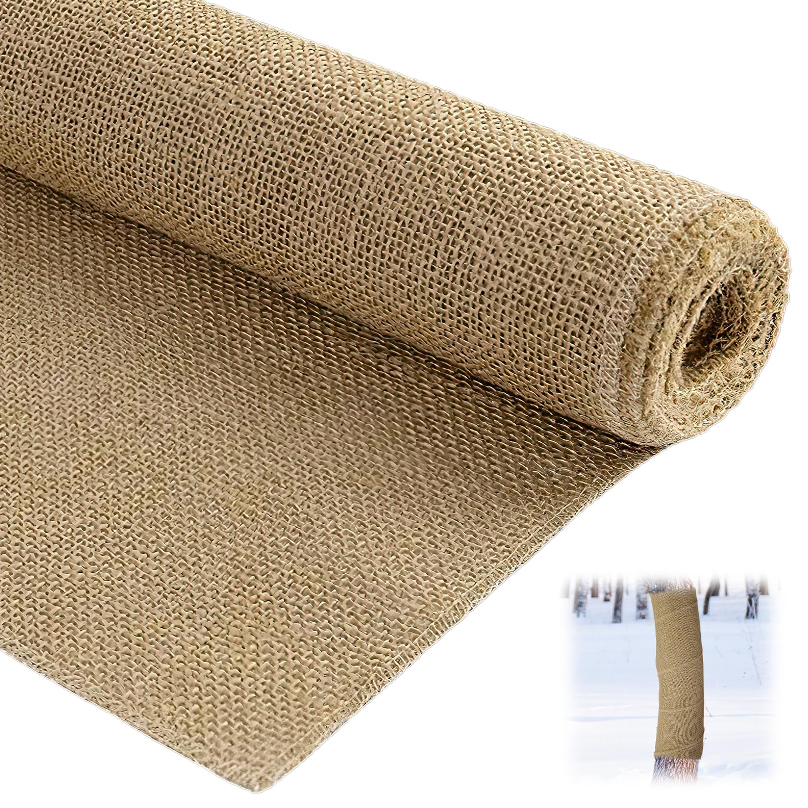 Storystore Protection tronc arbre toile jute 40 cm x 6 m rouleau extérieur
