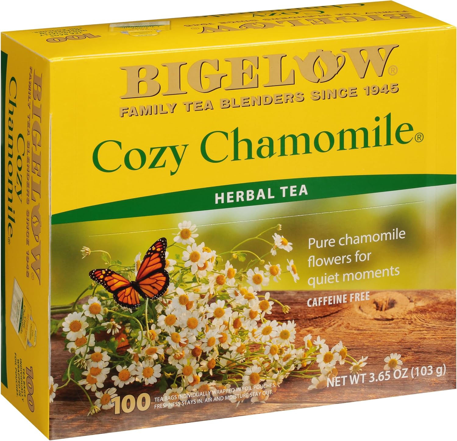 Bigelow Cozy Chamomile Herbal Tea, 100 count box Amazon.co.uk Grocery
