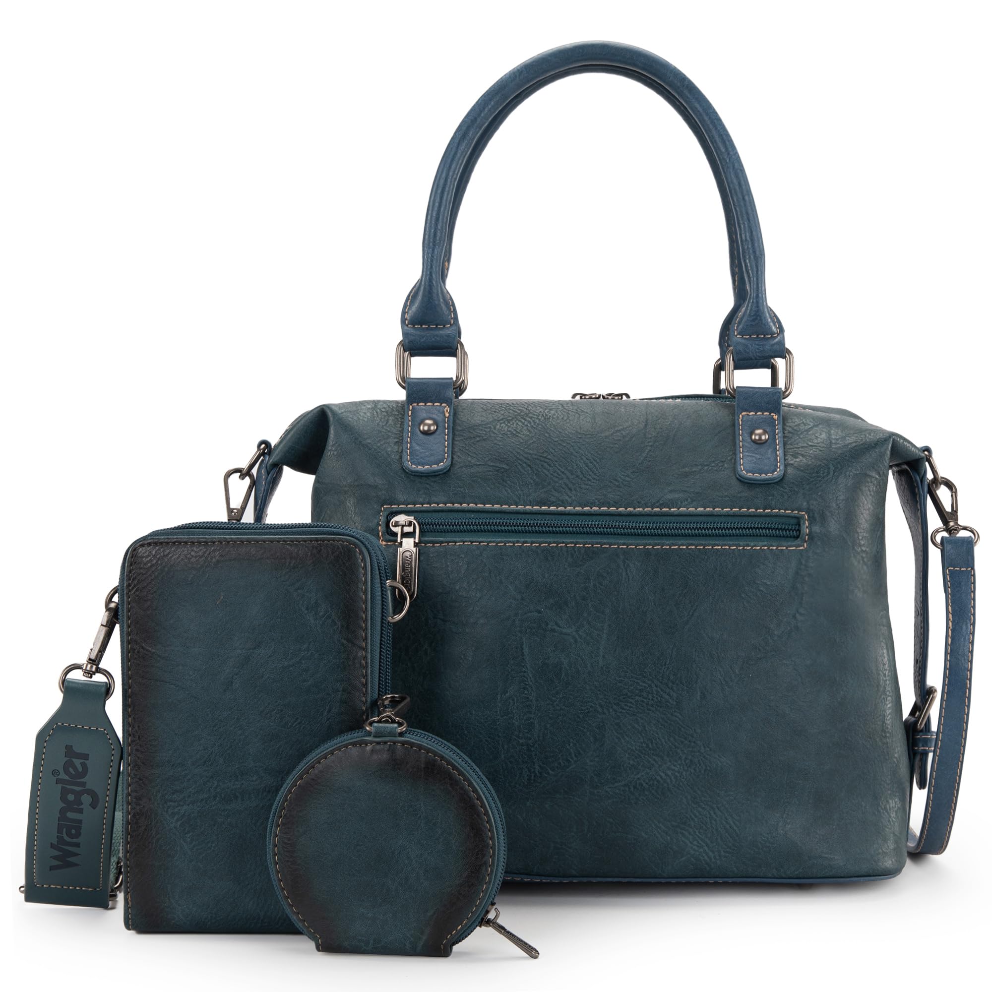 Wrangler Lot de 3 sacs de médecin pour femme avec poignée sur le dessus, sac à main pour téléphone portable et porte-monnaie