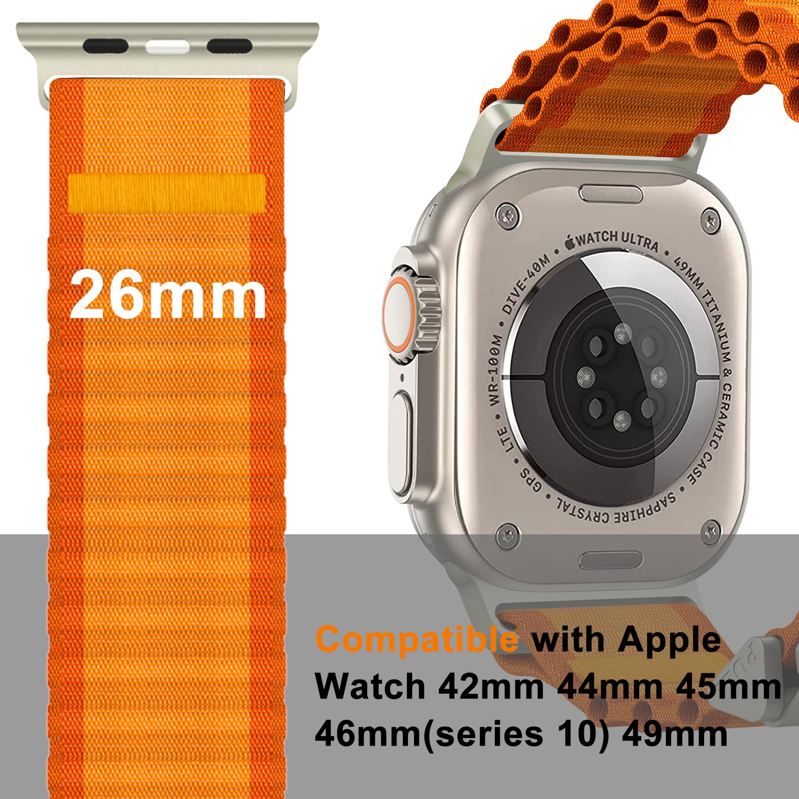 Nylon Strap for Apple Watch Ultra 2 49mm Strap - Image 2