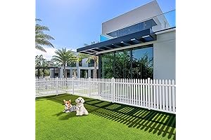 Patio Outdoor Fence 30" White Vinyl Picket Fence Panels