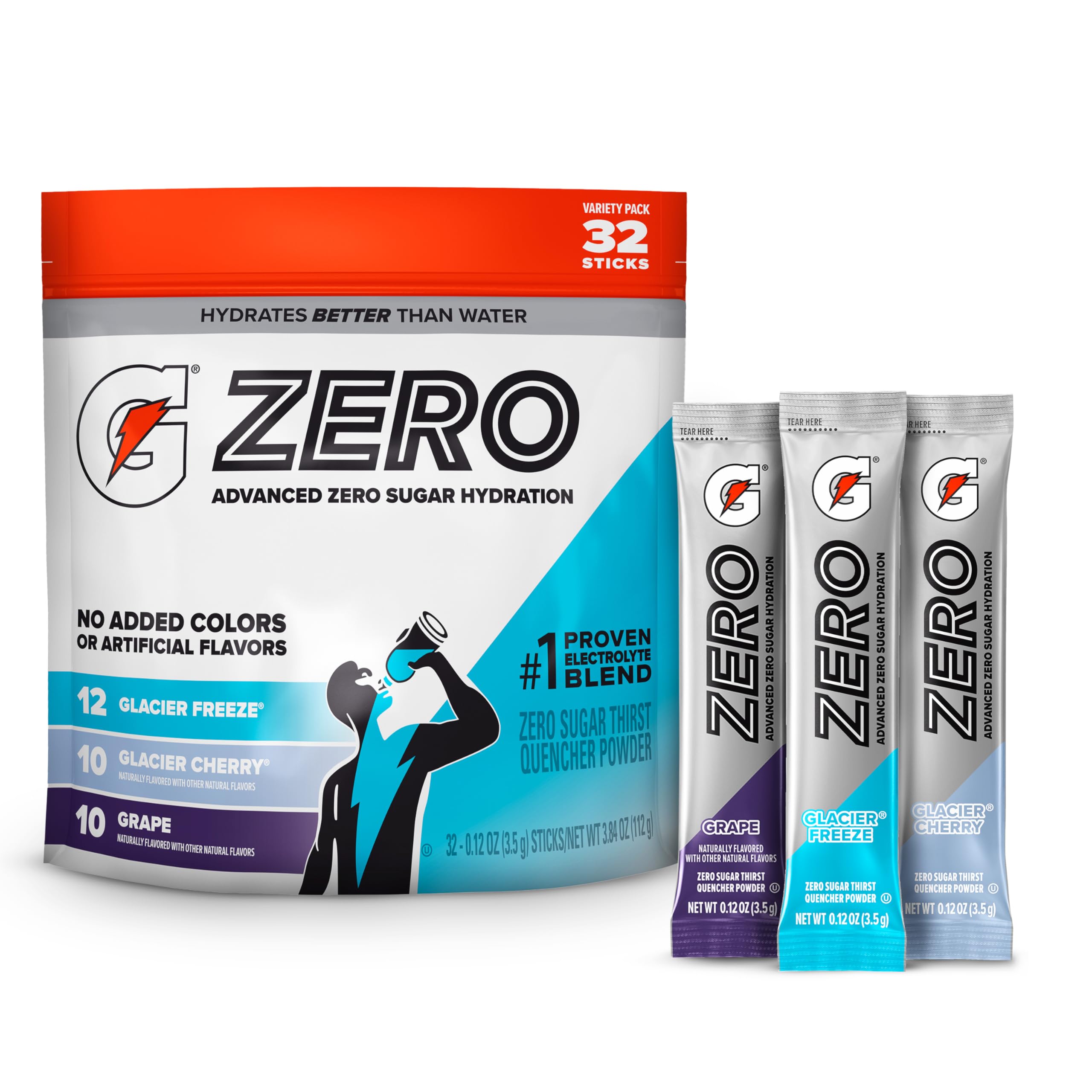 Amazon.com : Gatorade Zero Sugar Electrolyte Powder Drink Mix, 3