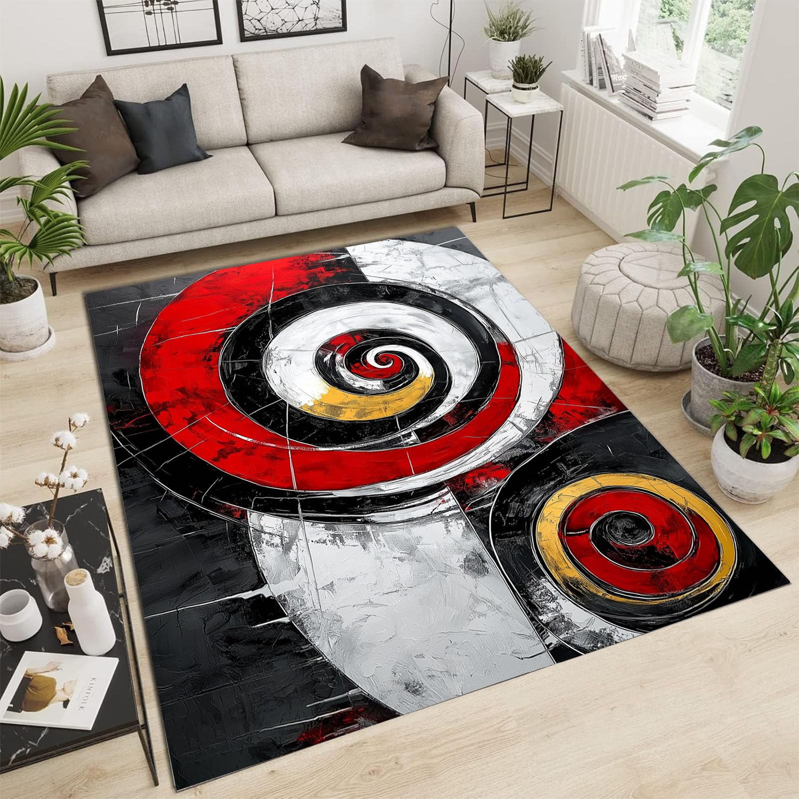 Tapis de salon antidérapant et doux contre les sols froids 200x300