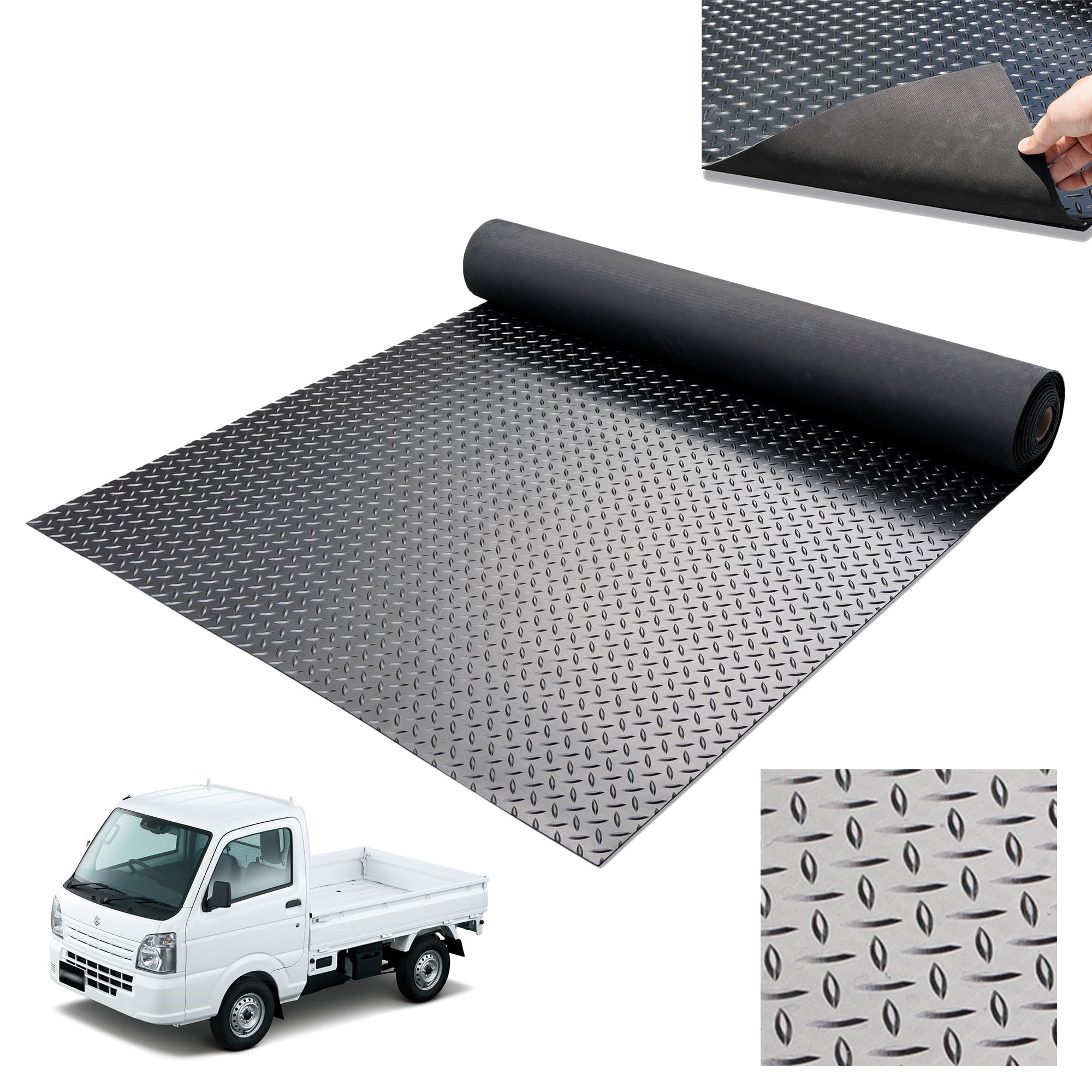 Amazon | 軽トラック 荷台マット 3mm 軽トラ トラックマット 屋外 幅