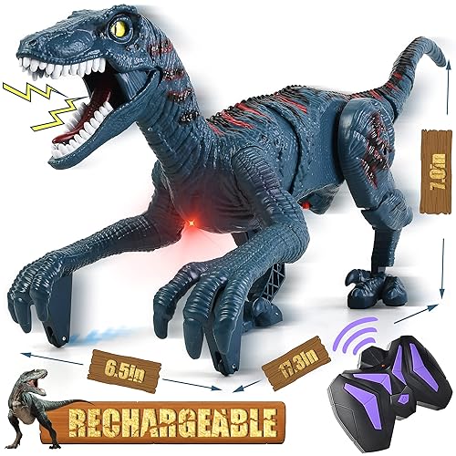 Large Remote Control Dinosaur Toys Kids - Jurassic Velociraptor Toys
