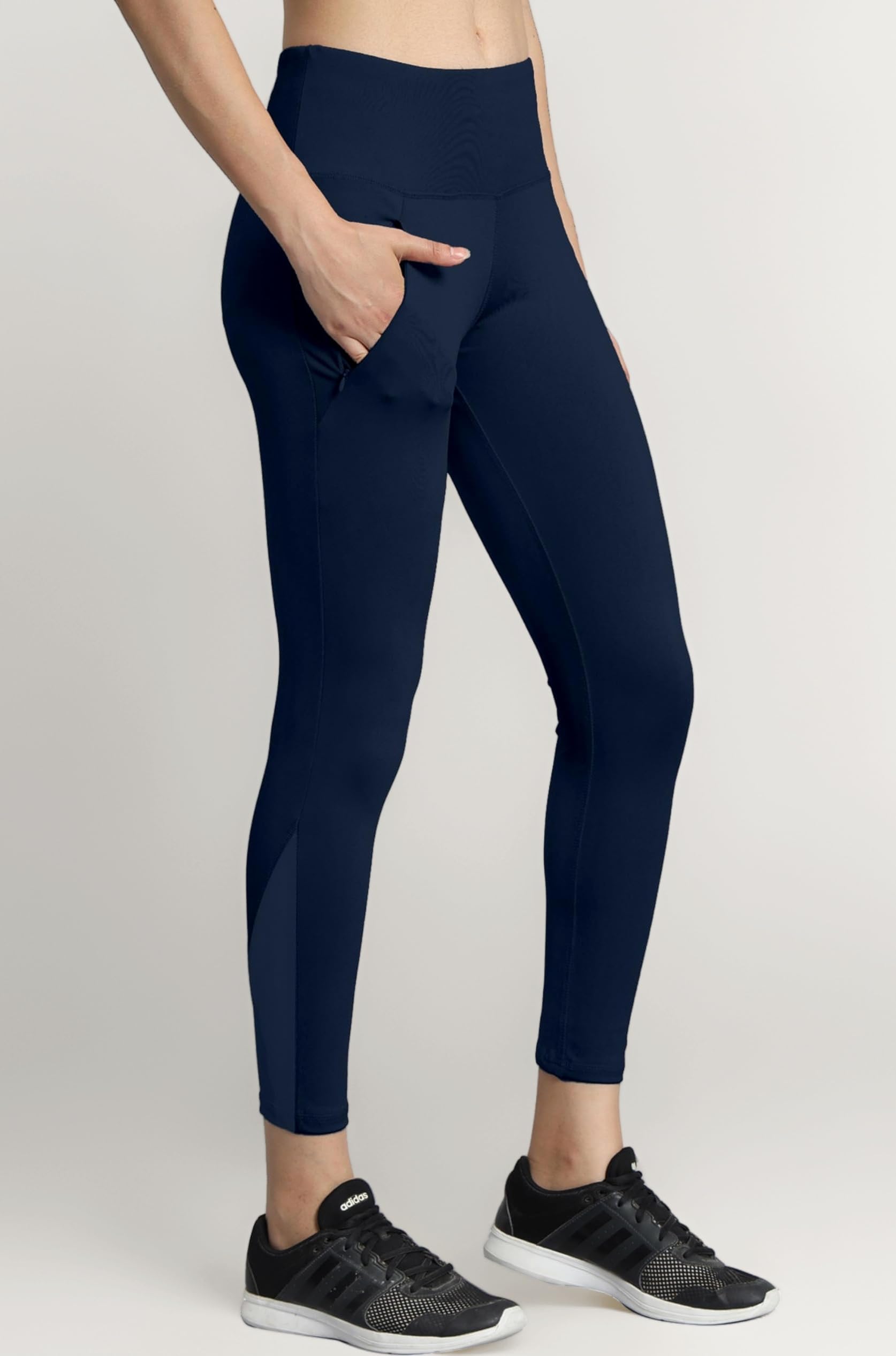 Gym wear Mesh Legging Workout Pants with Side Pockets/Stretchable Tights/Highwaist Sports Fitness Yoga Track Pants for Women & Girls