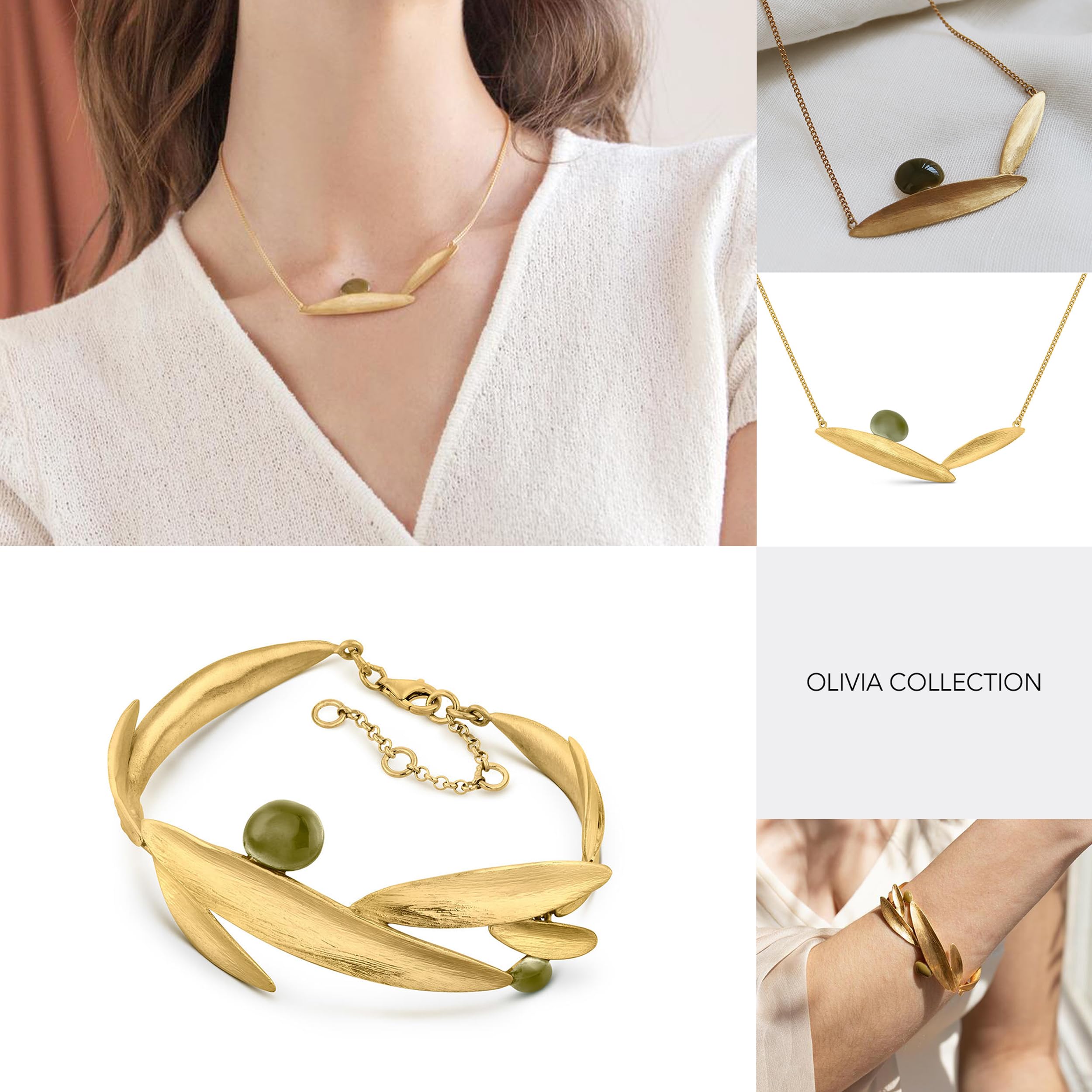 ORECCHINI D'ORO OLIVIA | Disegnato da Clara Niubò | Collezione Olivia | Orecchini in metallo placcato oro 24 carati | d'oro