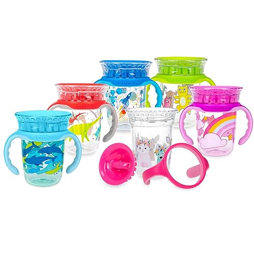 Miniatura 5 de Nuby Taza Tritan de 2 asas 360 de 8 onzas, los colores/impresiones pueden variar