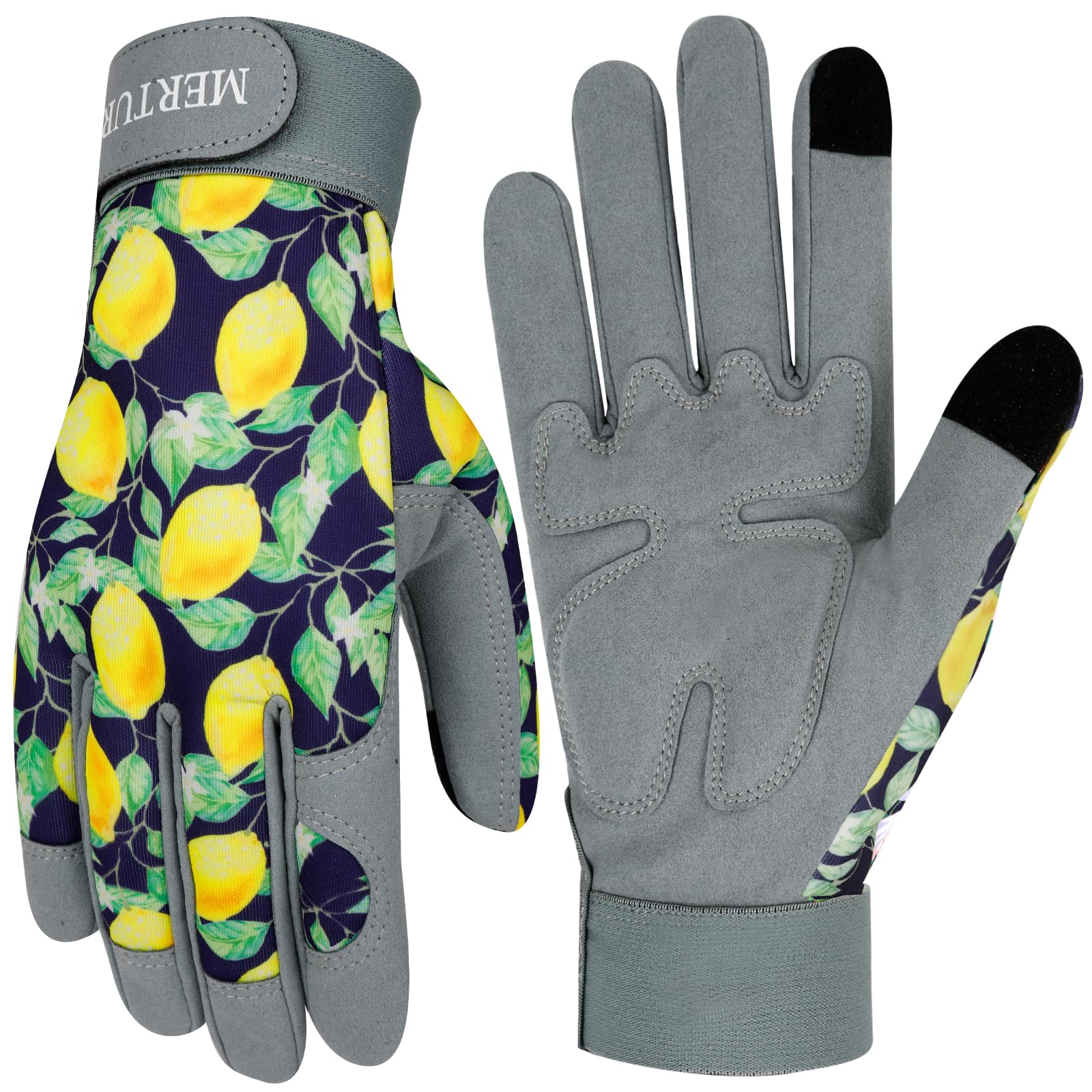 MERTURN Gardening Gloves for Women Tough Leather Thorn Proof Gardening Gloves Work Gloves for Women