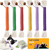 Vista 1 de Juguetes para gatitos, juguete masticable para limpieza de dientes, juguetes de cuerda de hierba gatera para gatitos de interior, juguetes