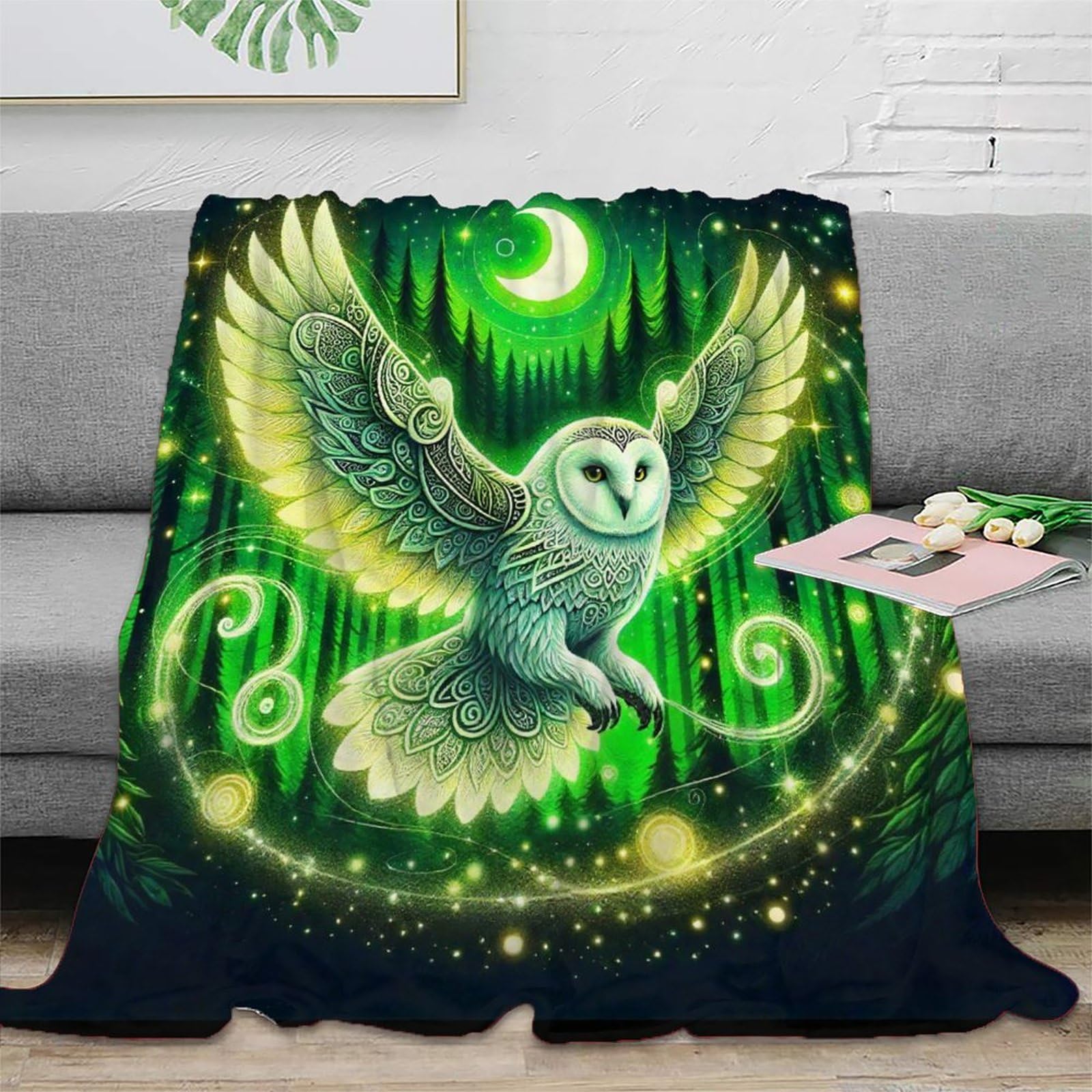 Couverture de lit imprimée 3D Hiouf pour vos soirées cocooning sur le canapé du salon