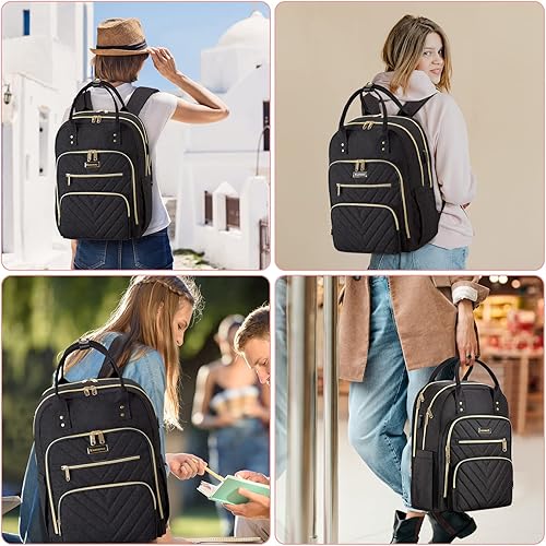 Miniatura 6 de Mochila para laptop para mujer, Negro -, Mochilas para laptop