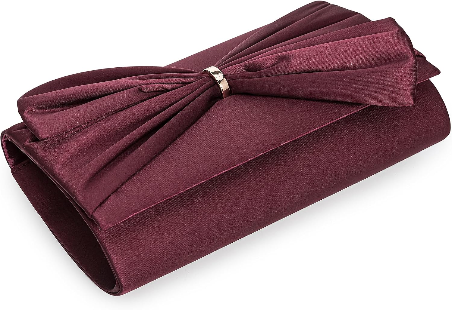 CHARMING TAILOR Satin Bow Formal Bag Women Evening Purse Elegant Clutch Handbag Wedding/Prom/Party