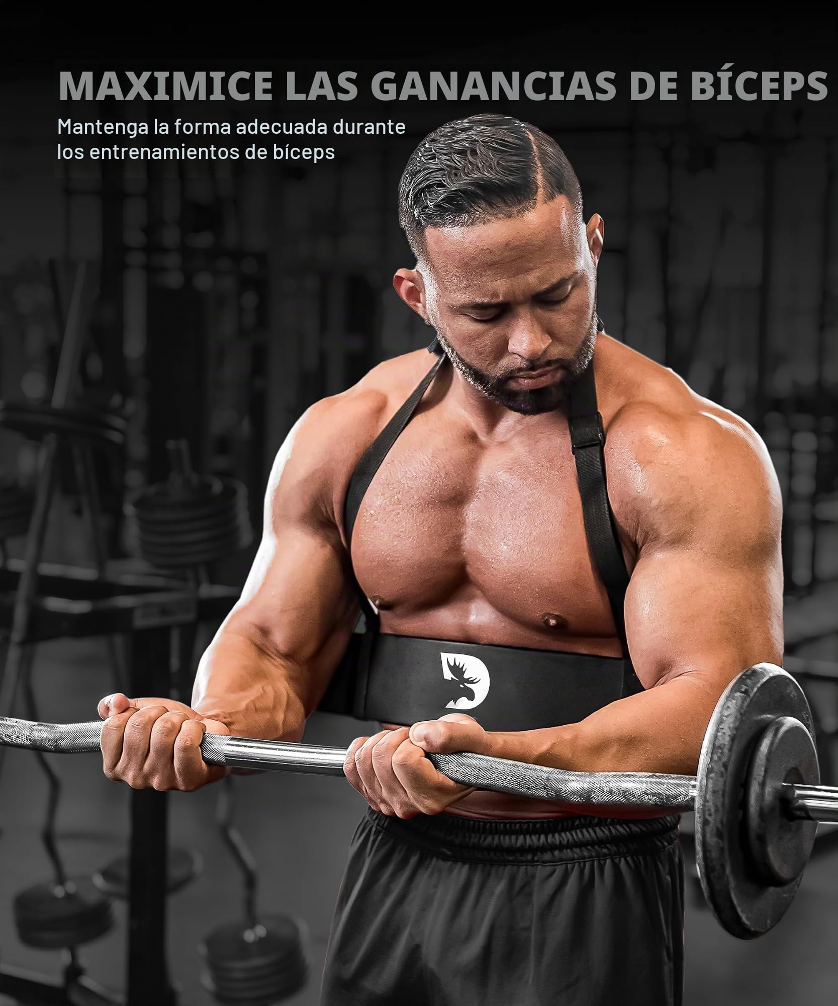 DMoose Fitness Brazo Curl Blaster Grosor Calibre Remaches de Aluminio, Resistente, Forma ergonómica y Ajustable – Mejorar definición y Fuerza Muscular en Tus Brazos – Premium Grado Bodybuildi