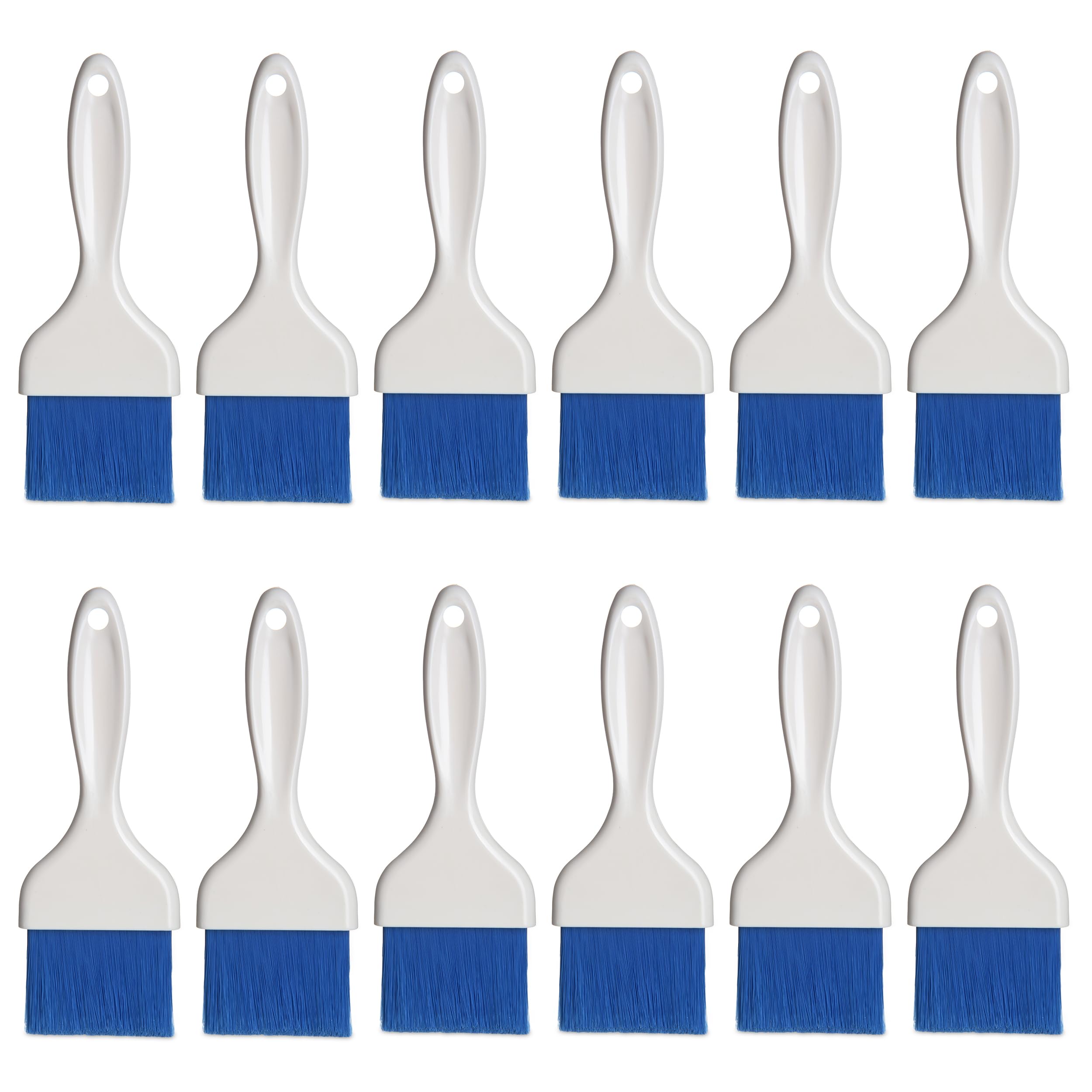 Carlisle Sparta Galaxy 4039214 - Brocha para repostería (7,6 cm de ancho, plano, orificio para colgar, cerdas epoxi-set a virolas suaves, cónica con punta de cincel, mango de plástico de una pieza, nailon, color azul)