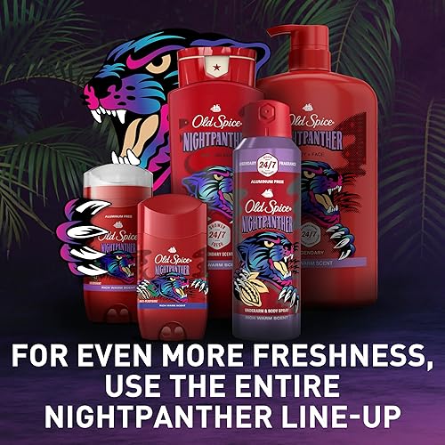 Miniatura 9 de Old Spice NightPanther - Gel de baño para hombre, frescura de ducha 247, 24 onzas líquidas (paquete de 4)