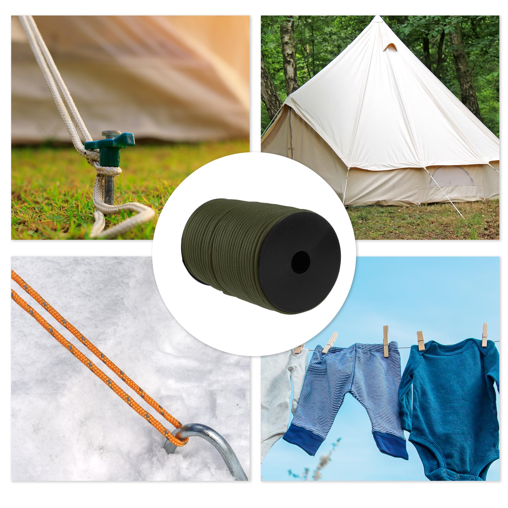 Amazon | CAPASTEC ガイロープ 4mm x 100m 9芯 テントロープ タープ