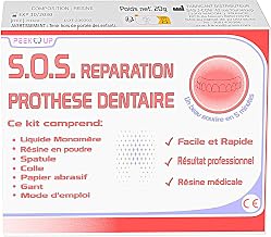 RESIN DENTAL KIT FOR 3 REPAIRS - Repair your broken dentures yourself, pre-dosed and easy to use.
