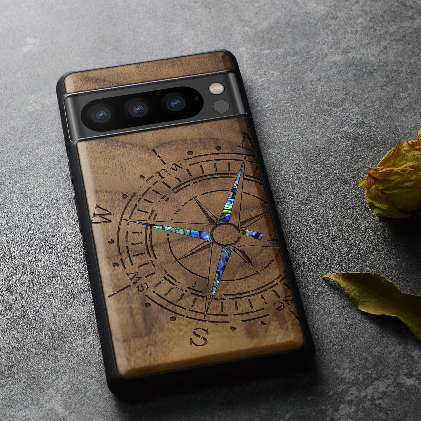 Carveit Custodia in Legno per Google Pixel 7 Pro Cover