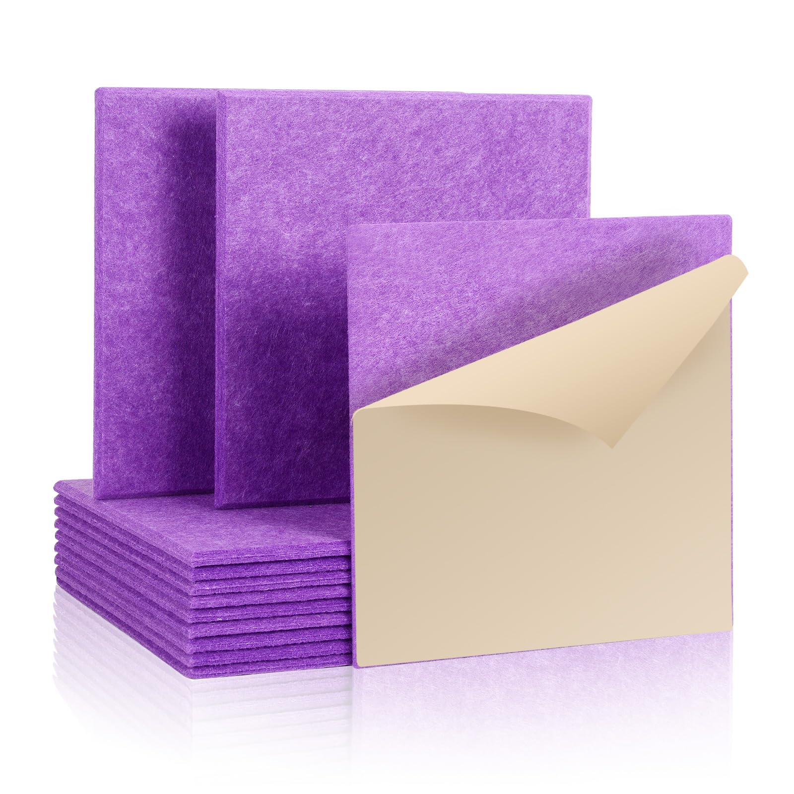 Pannelli Fonoassorbenti Adesivi 12 Pezzi - 30x30cm, Spessore 0.9cm, Per Studio Registrazione E Home Office