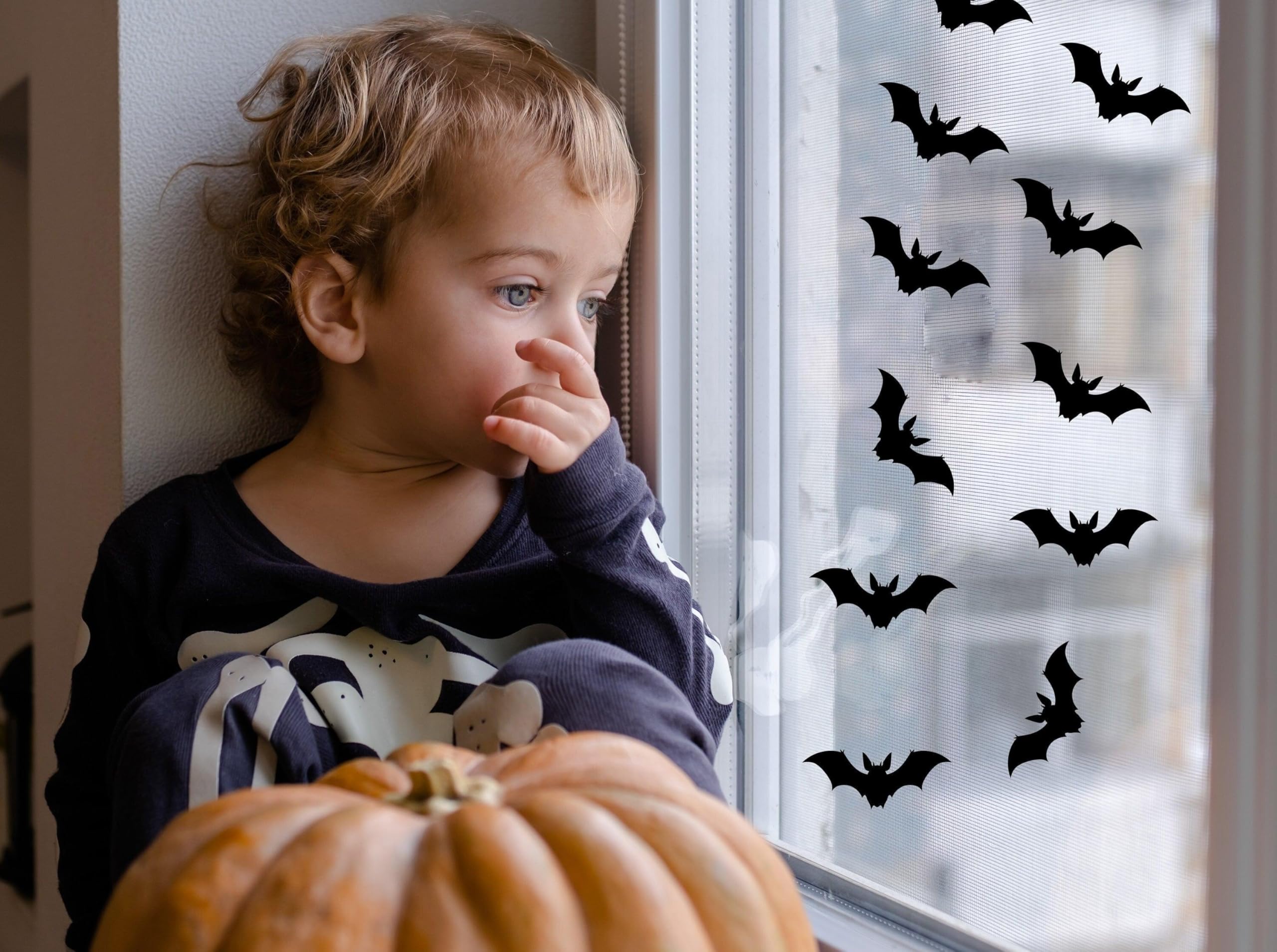25 x naklejki na okna nietoperzy halloweenowych – naklejki na okna na 31 października 25 cm