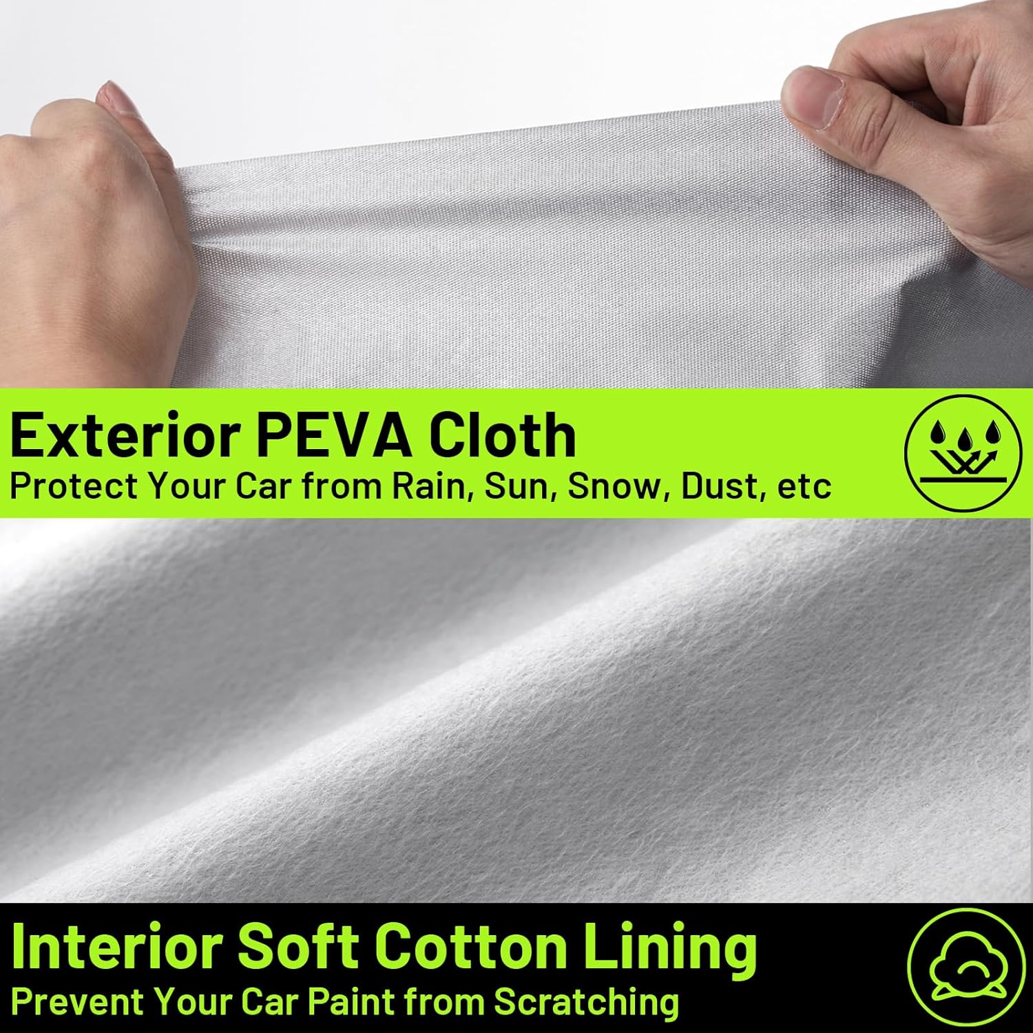 Favoto Heavy Duty Car Cover - Waterproof Compatible with Jeep Wrangler 2 Door (1987-2024) All Weather Full Exterior Cover Outdoor Dust Rain Sun Snow Protection