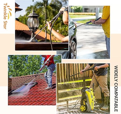 Miniatura 7 de Twinkle Star Juego de adaptadores para lavadora a presión, kit de desconexión rápida de acero inoxidable, M22 14 mm conexión rápida giratoria a